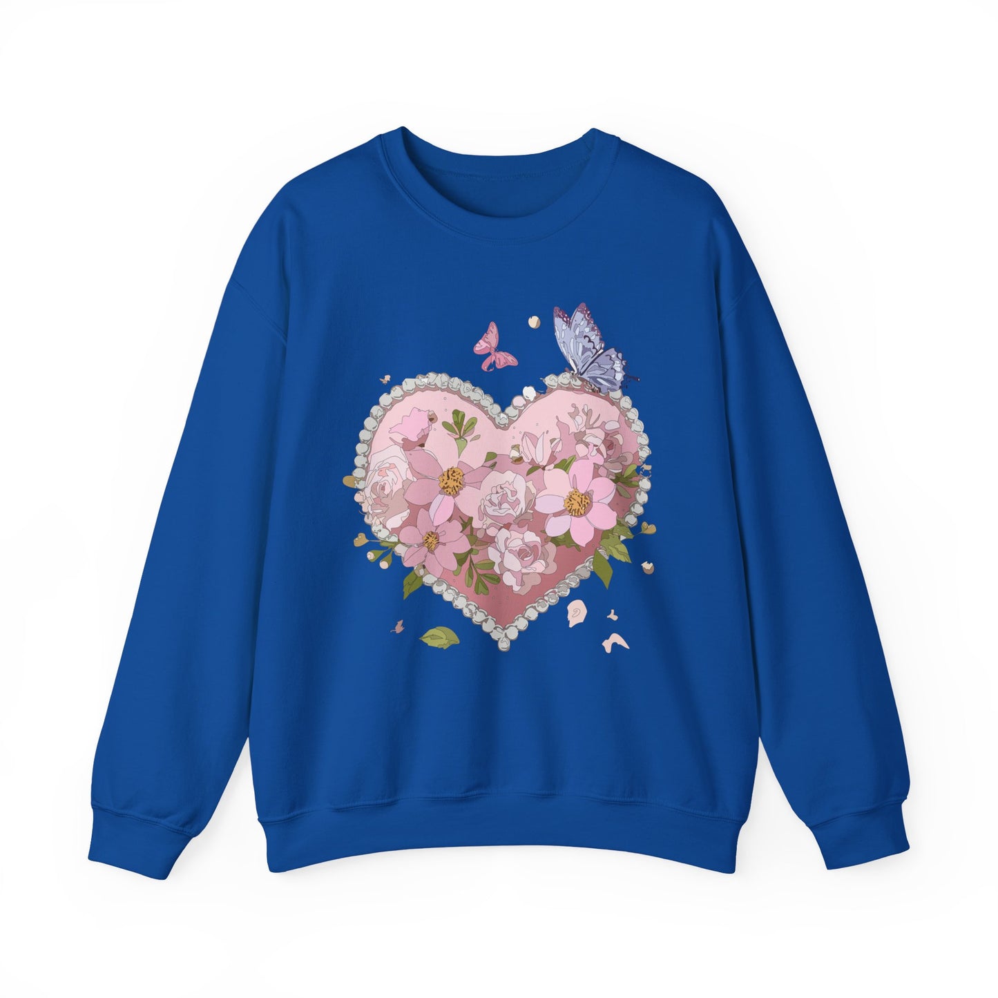 Floral Heart Sweatshirt, Floral Love Sweatshirt, Valentine's Day Sweatshirt, Heart Floral Sweatshirt