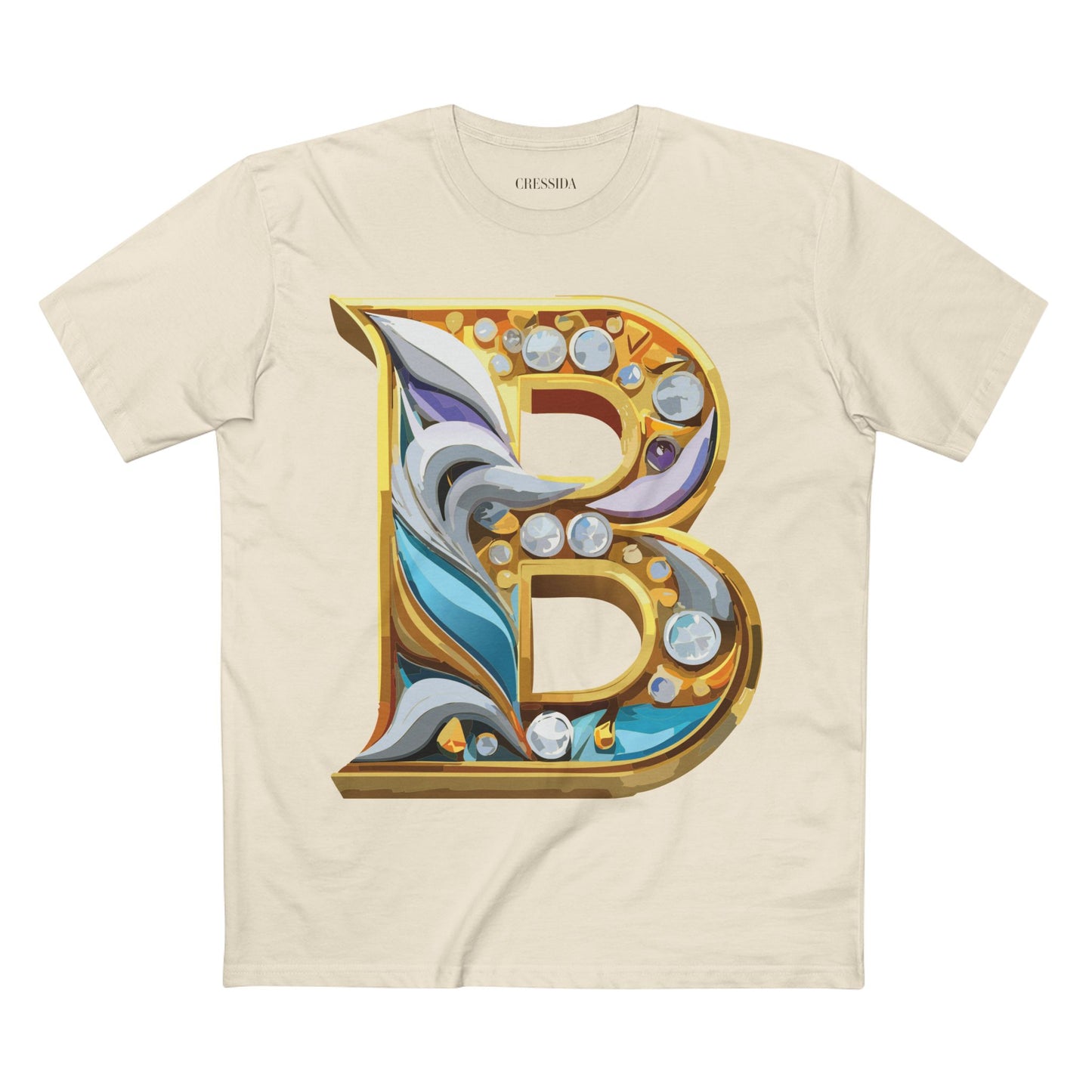 Letter Shirt, Shirt with Letters, Tee Shirt with Gold Letters