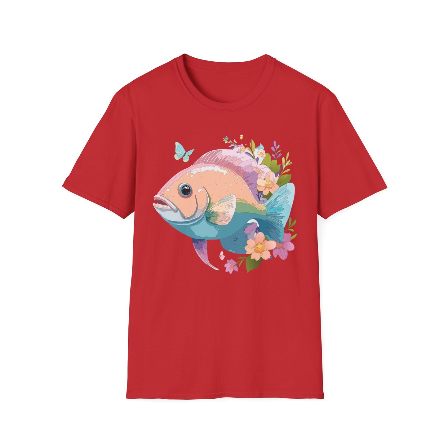 Fish Art Design Shirt, T Shirt with Fish, Graphic Shirt, Tee Shirt with Graphic Design, Shirt with Fish Graphic Art