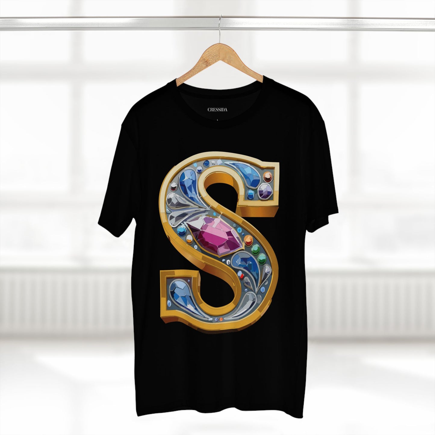 Letter Shirt, Shirt with Letters, Tee Shirt with Gold Letters