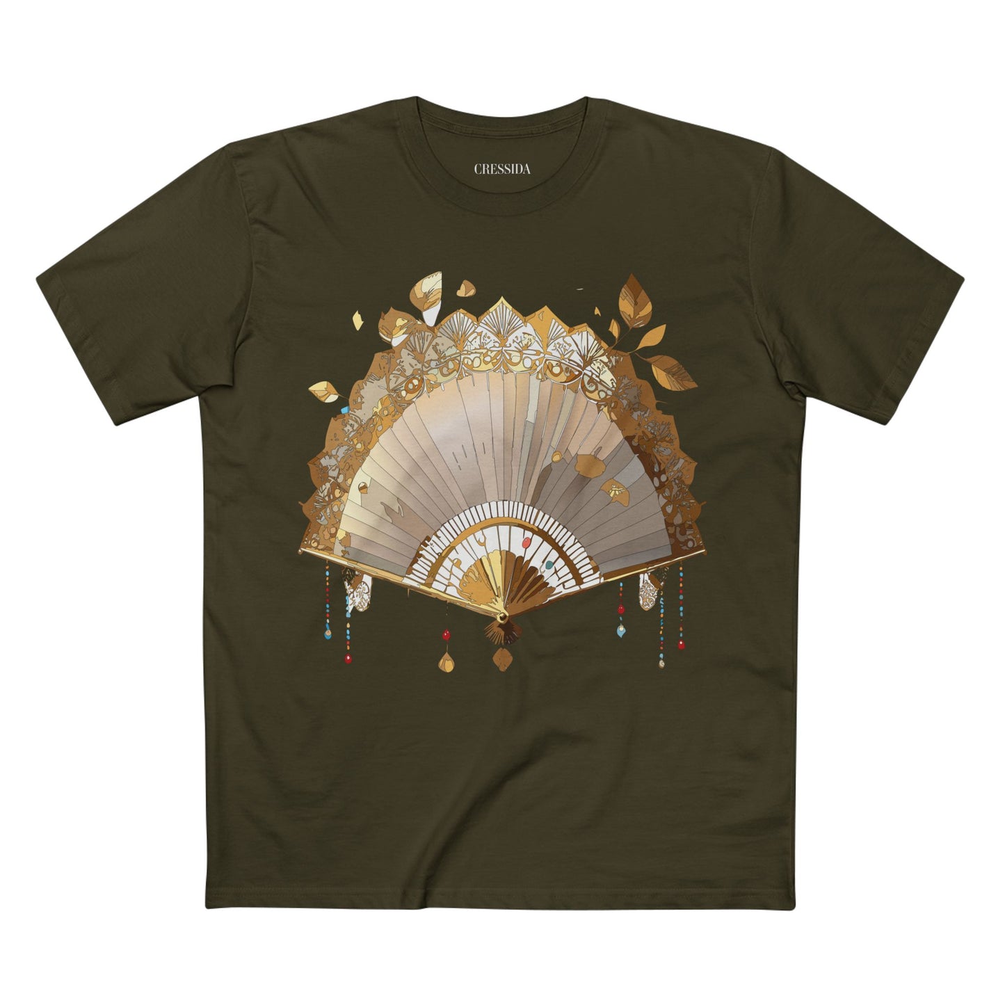Fan shirt, Shirt with Fan, Tee Shirt with Antique Fan