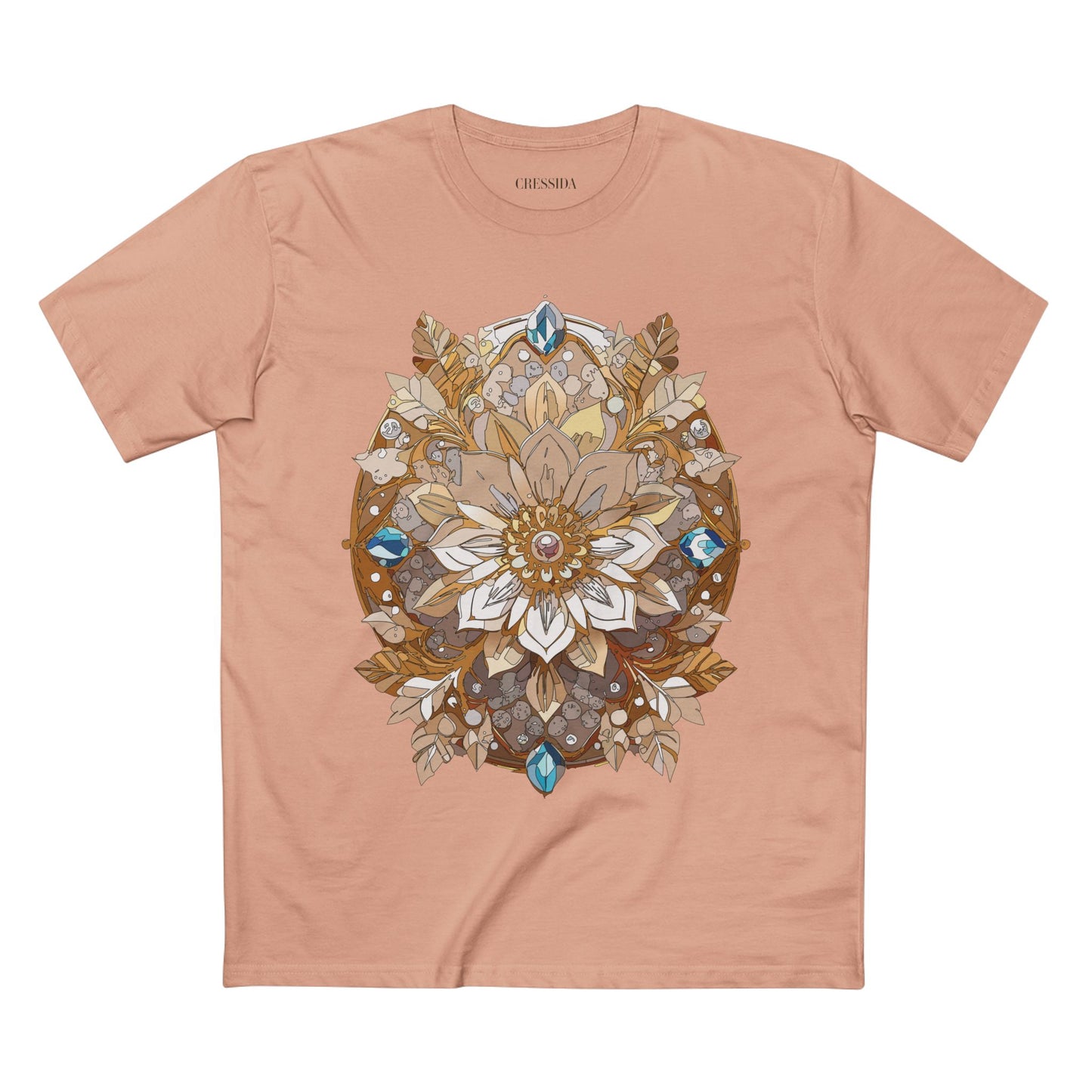 Floral Shirt, Shirt with Flower, Tee Shirt with Antique Flower