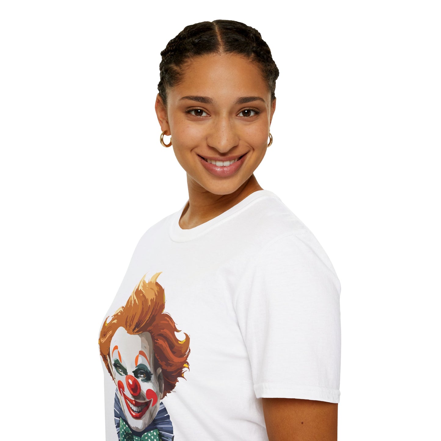 Clown Shirt, T Shirt with Clown, Funny Man Shirt, Tee Shirt with Funny Man, Circus Shirt, Shirt with Circus, Scary Man Shirt, Shirt with Scary Man