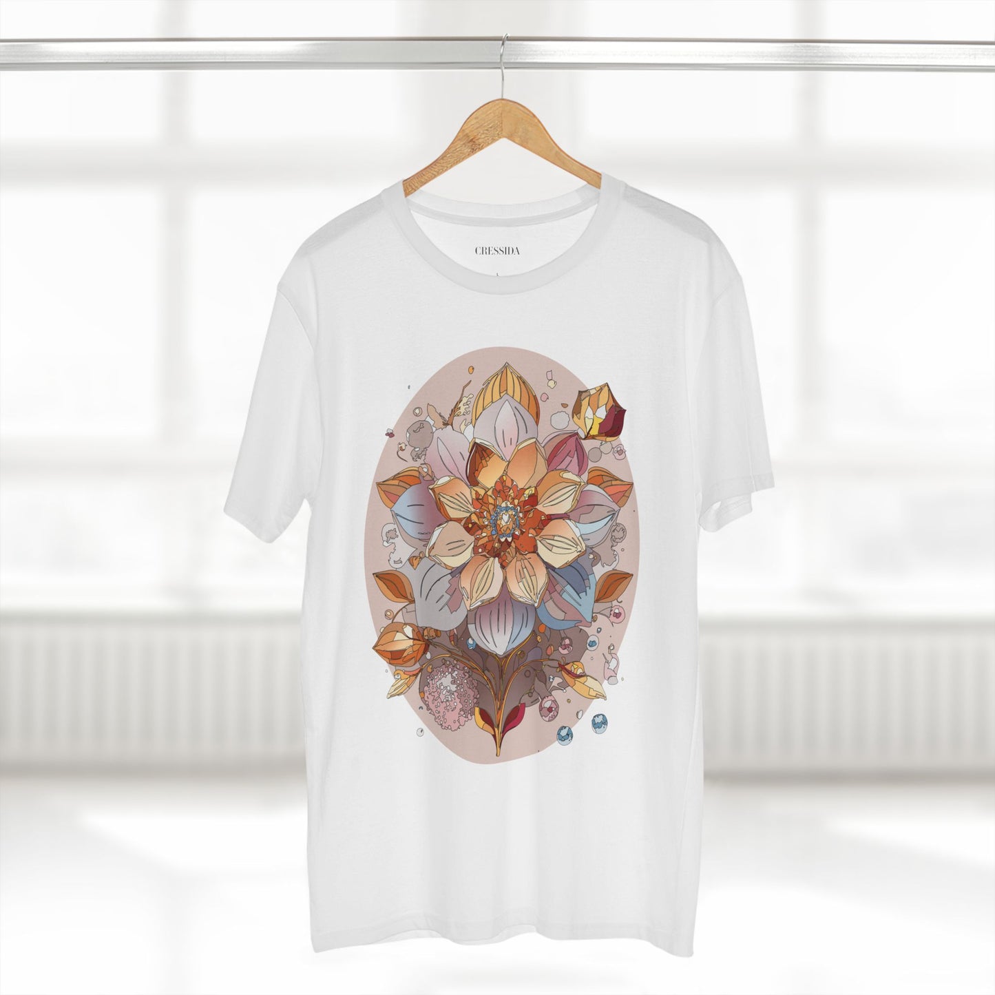 Floral Shirt, Shirt with Flower, Tee Shirt with Antique Flower