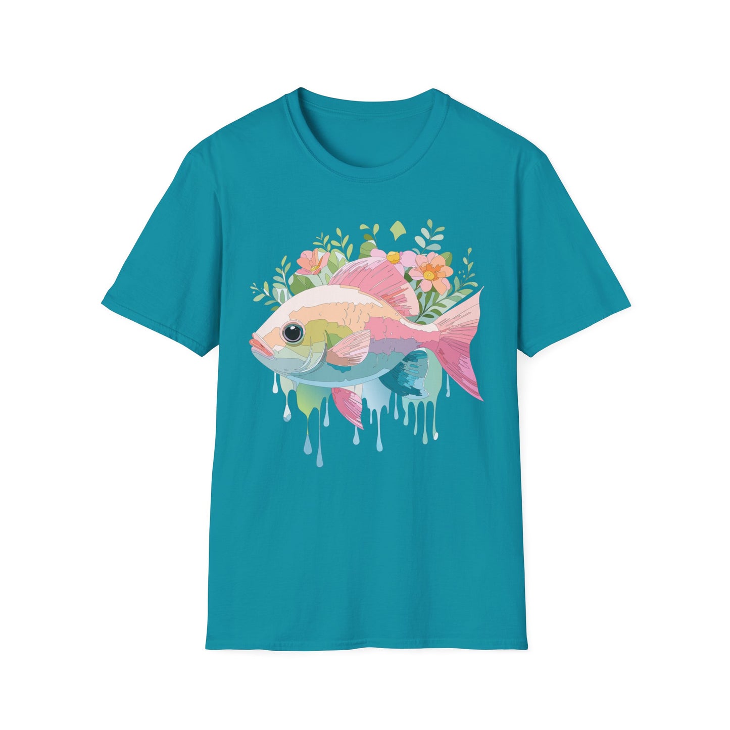 Fish Art Design Shirt, T Shirt with Fish, Graphic Shirt, Tee Shirt with Graphic Design, Shirt with Fish Graphic Art