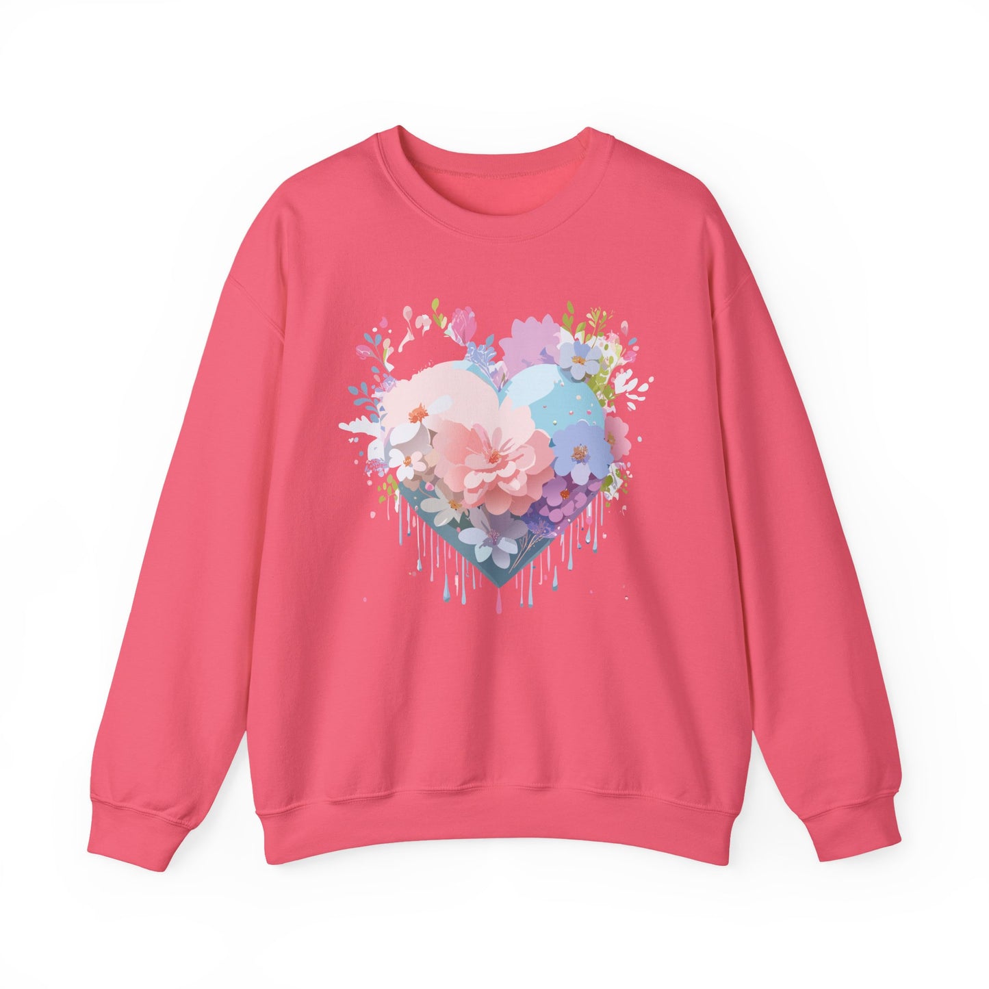 Floral Heart Sweatshirt, Floral Love Sweatshirt, Valentine's Day Sweatshirt, Heart Floral Sweatshirt