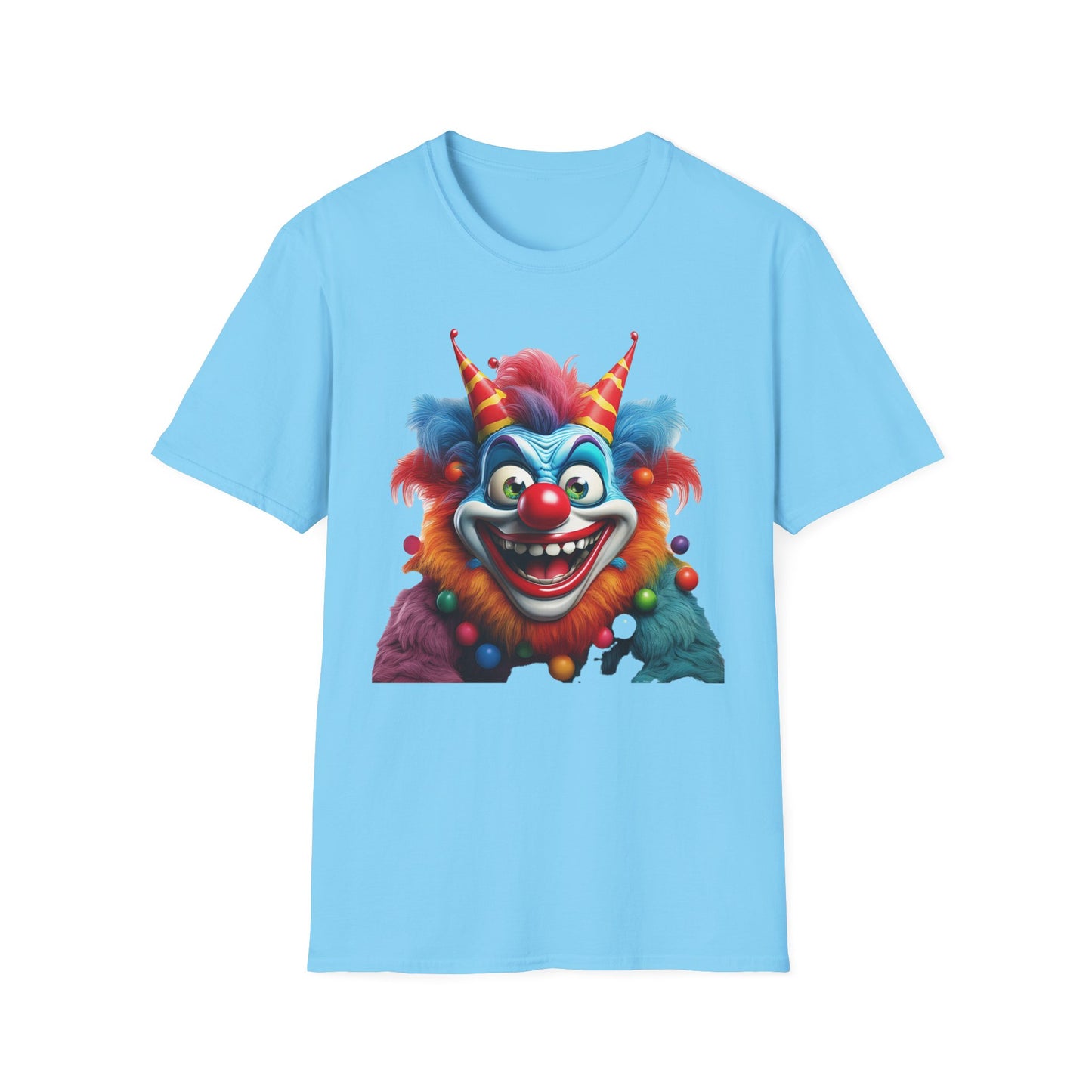 Clown Shirt, T Shirt with Clown, Funny Man Shirt, Tee Shirt with Funny Man, Circus Shirt, Shirt with Circus, Scary Man Shirt, Shirt with Scary Man