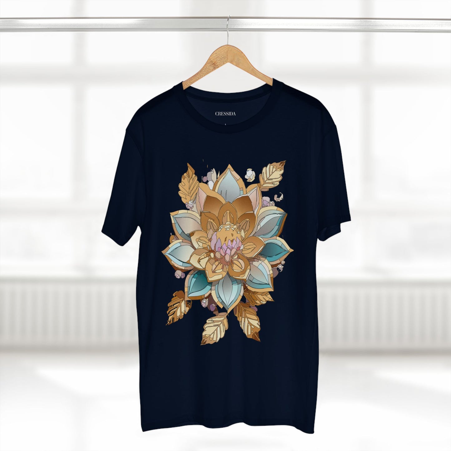 Floral Shirt, Shirt with Flower, Tee Shirt with Antique Flower