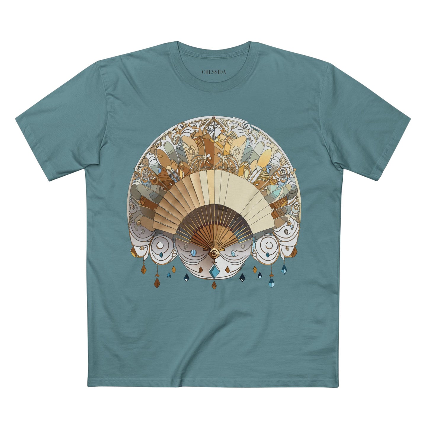 Fan shirt, Shirt with Fan, Tee Shirt with Antique Fan
