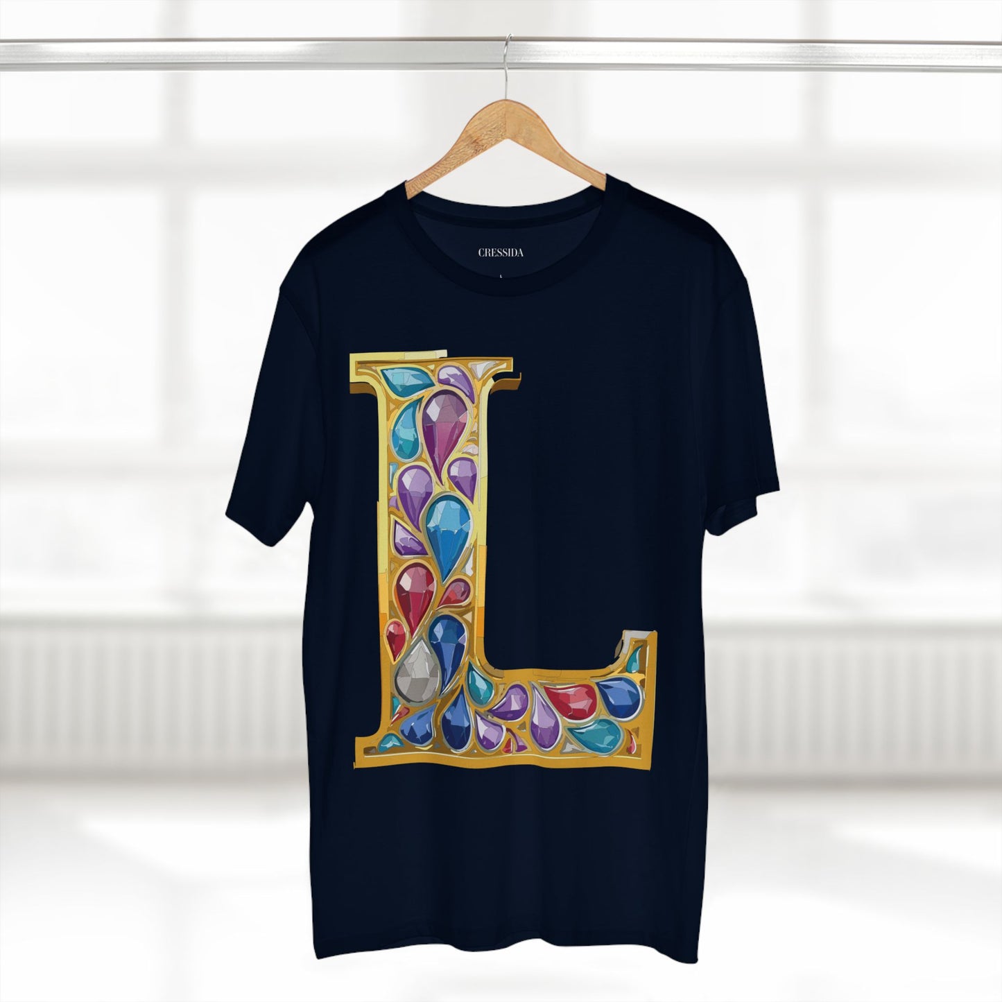 Letter Shirt, Shirt with Letters, Tee Shirt with Gold Letters