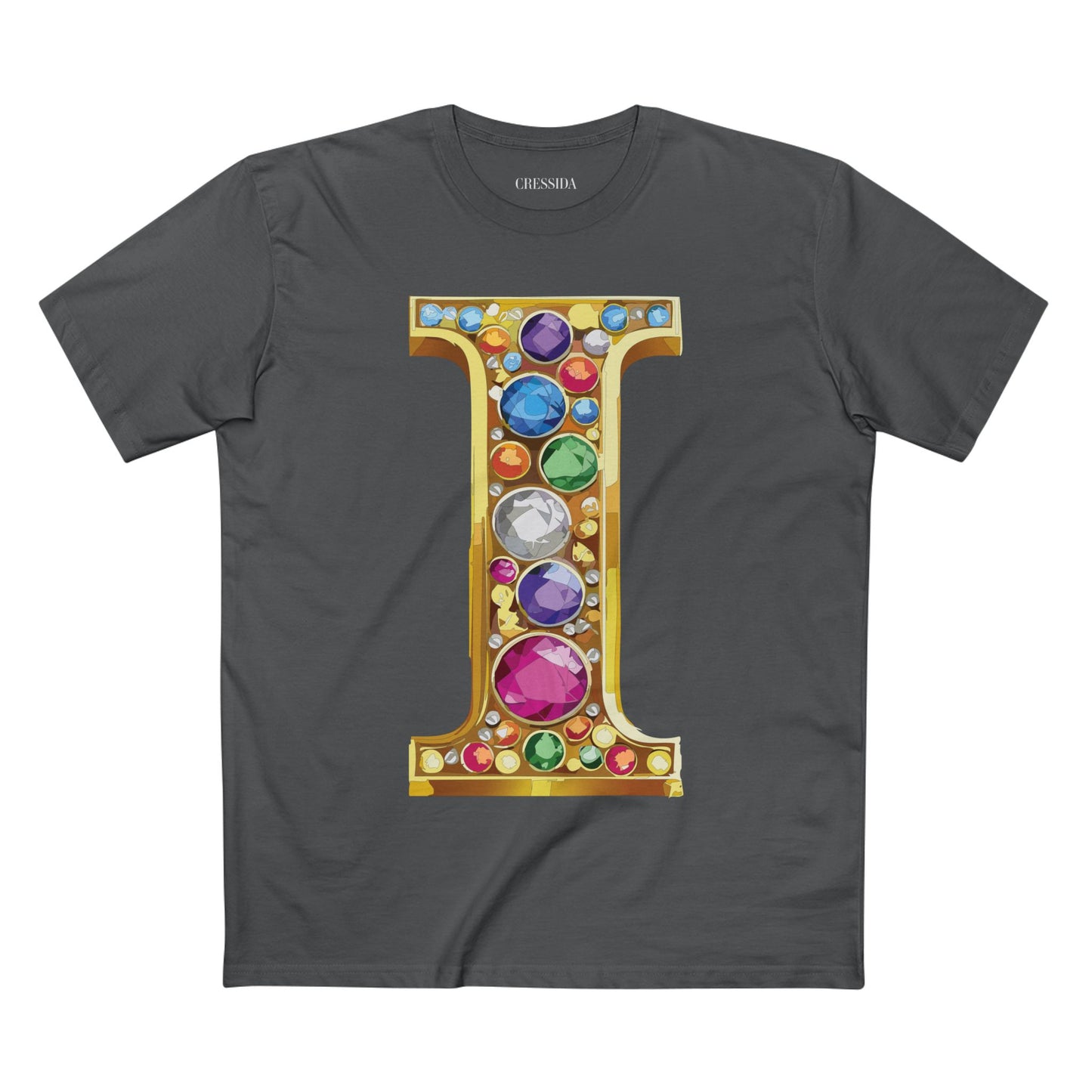 Letter Shirt, Shirt with Letters, Tee Shirt with Gold Letters