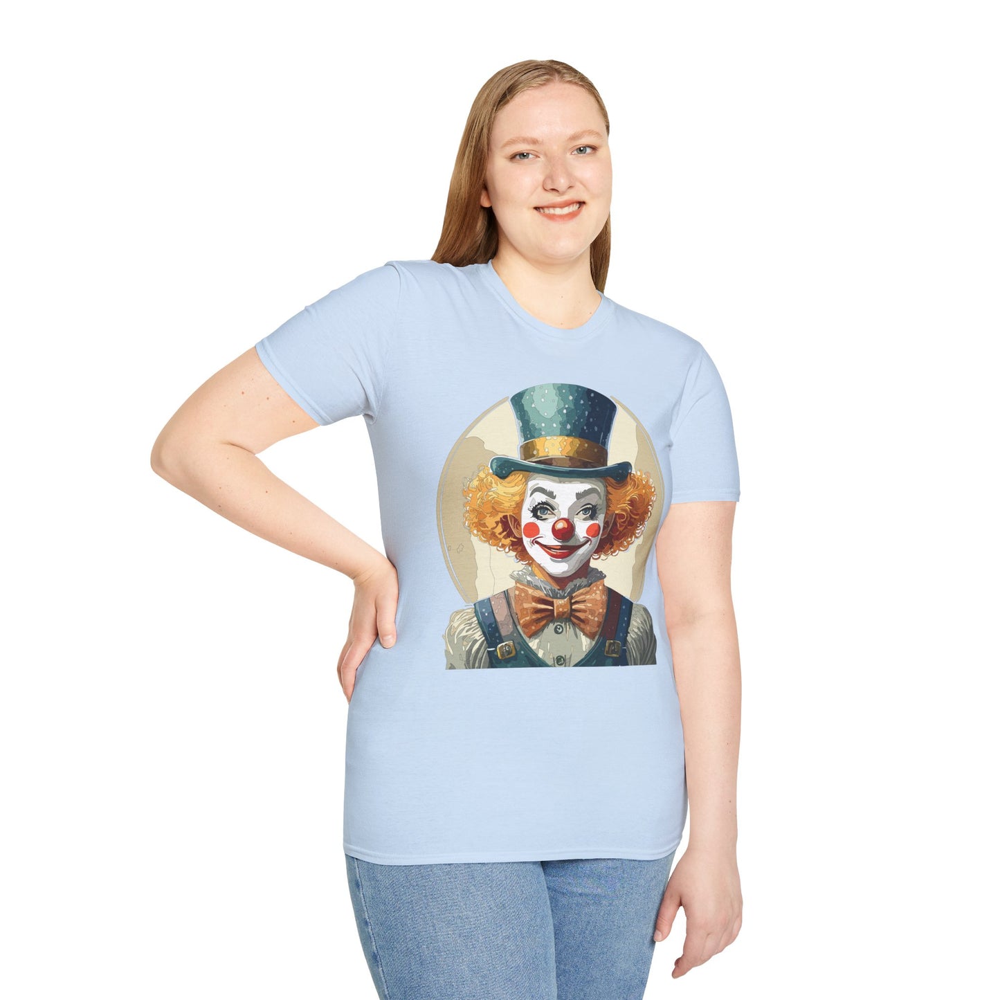 Clown Shirt, T Shirt with Clown, Funny Man Shirt, Tee Shirt with Funny Man, Circus Shirt, Shirt with Circus, Scary Man Shirt, Shirt with Scary Man