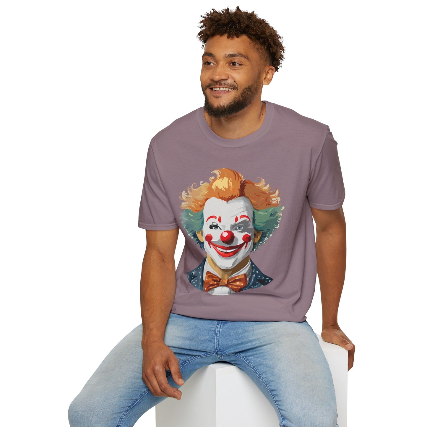 Clown Shirt, T Shirt with Clown, Funny Man Shirt, Tee Shirt with Funny Man, Circus Shirt, Shirt with Circus, Scary Man Shirt, Shirt with Scary Man