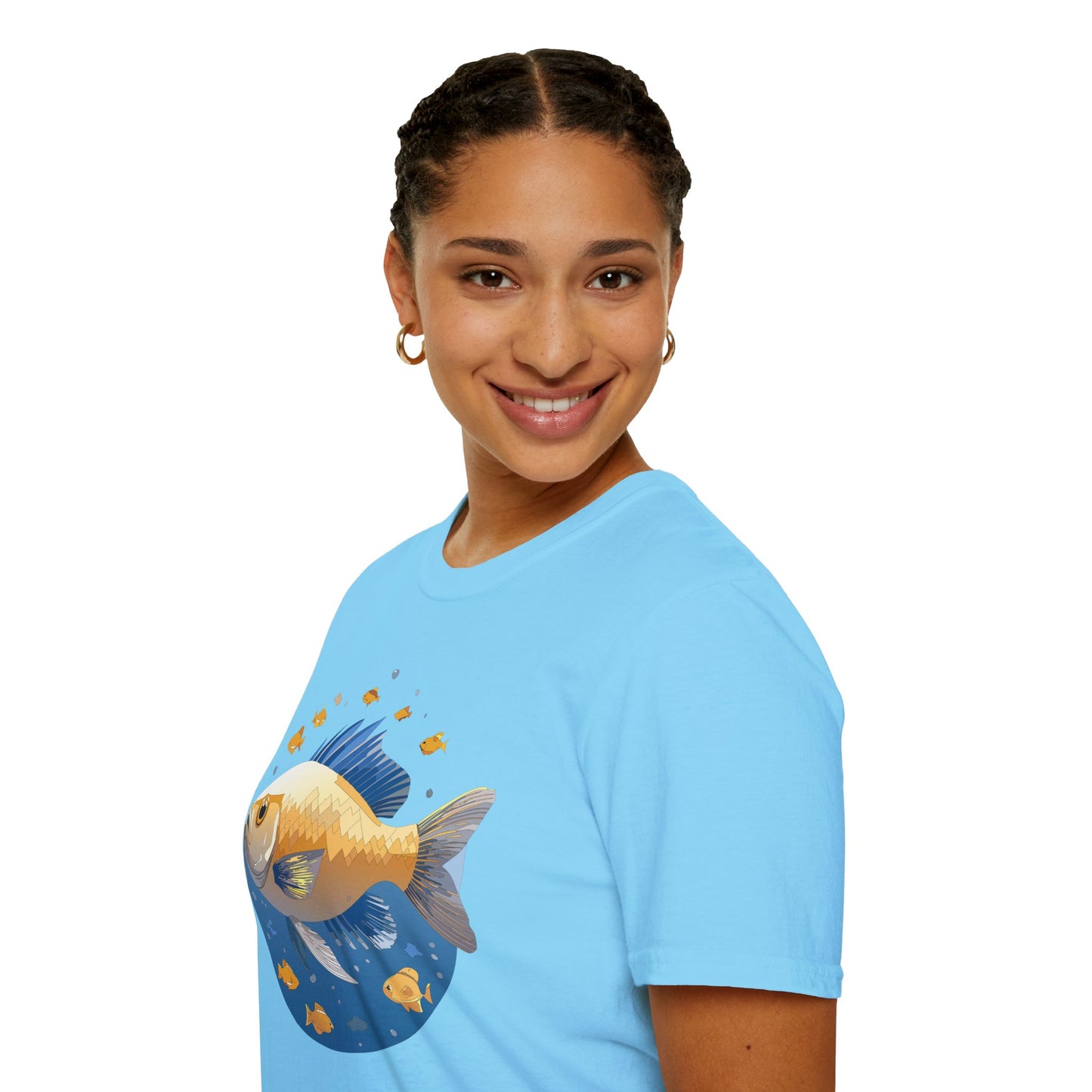 Fish Art Design Shirt, T Shirt with Fish, Graphic Shirt, Tee Shirt with Graphic Design, Shirt with Fish Graphic Art