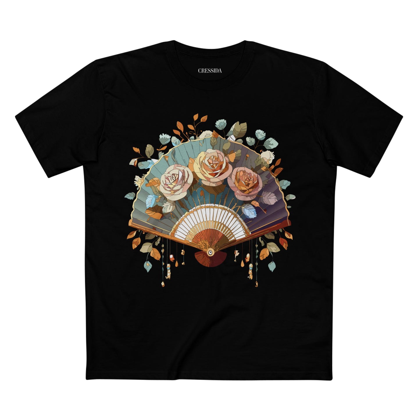 Fan shirt, Shirt with Fan, Tee Shirt with Antique Fan