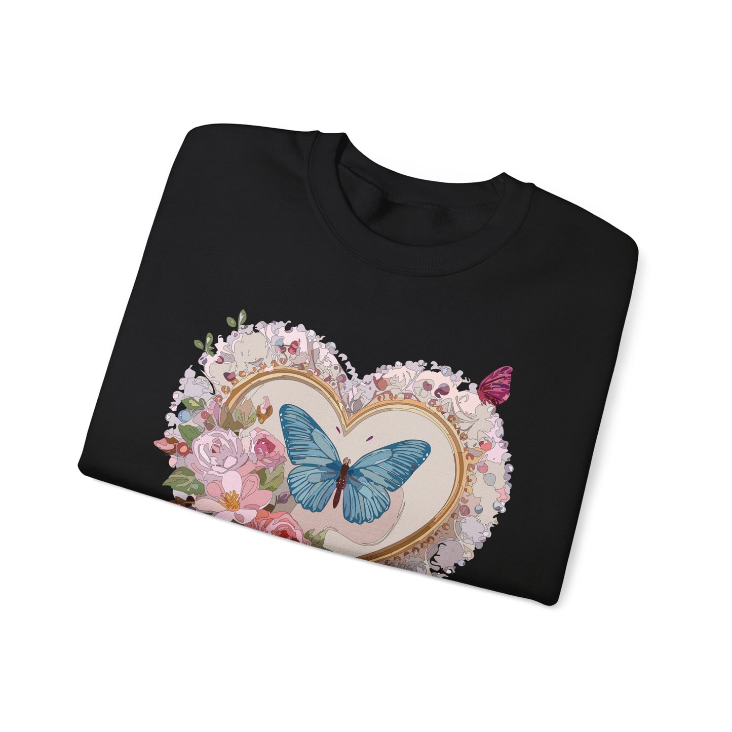 Floral Heart Sweatshirt, Floral Love Sweatshirt, Valentine's Day Sweatshirt, Heart Floral Sweatshirt