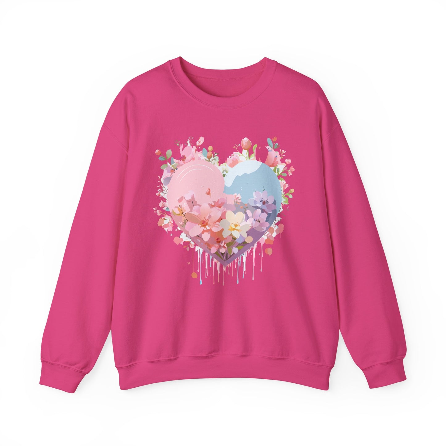 Floral Heart Sweatshirt, Floral Love Sweatshirt, Valentine's Day Sweatshirt, Heart Floral Sweatshirt