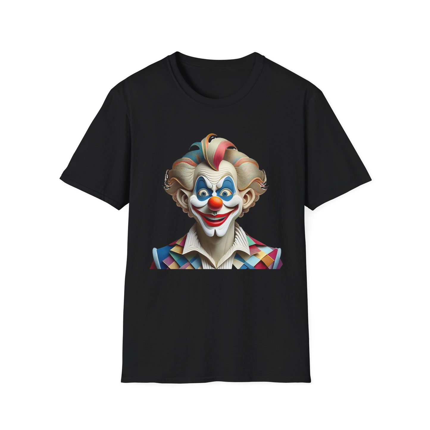 Clown Shirt, T Shirt with Clown, Funny Man Shirt, Tee Shirt with Funny Man, Circus Shirt, Shirt with Circus, Scary Man Shirt, Shirt with Scary Man