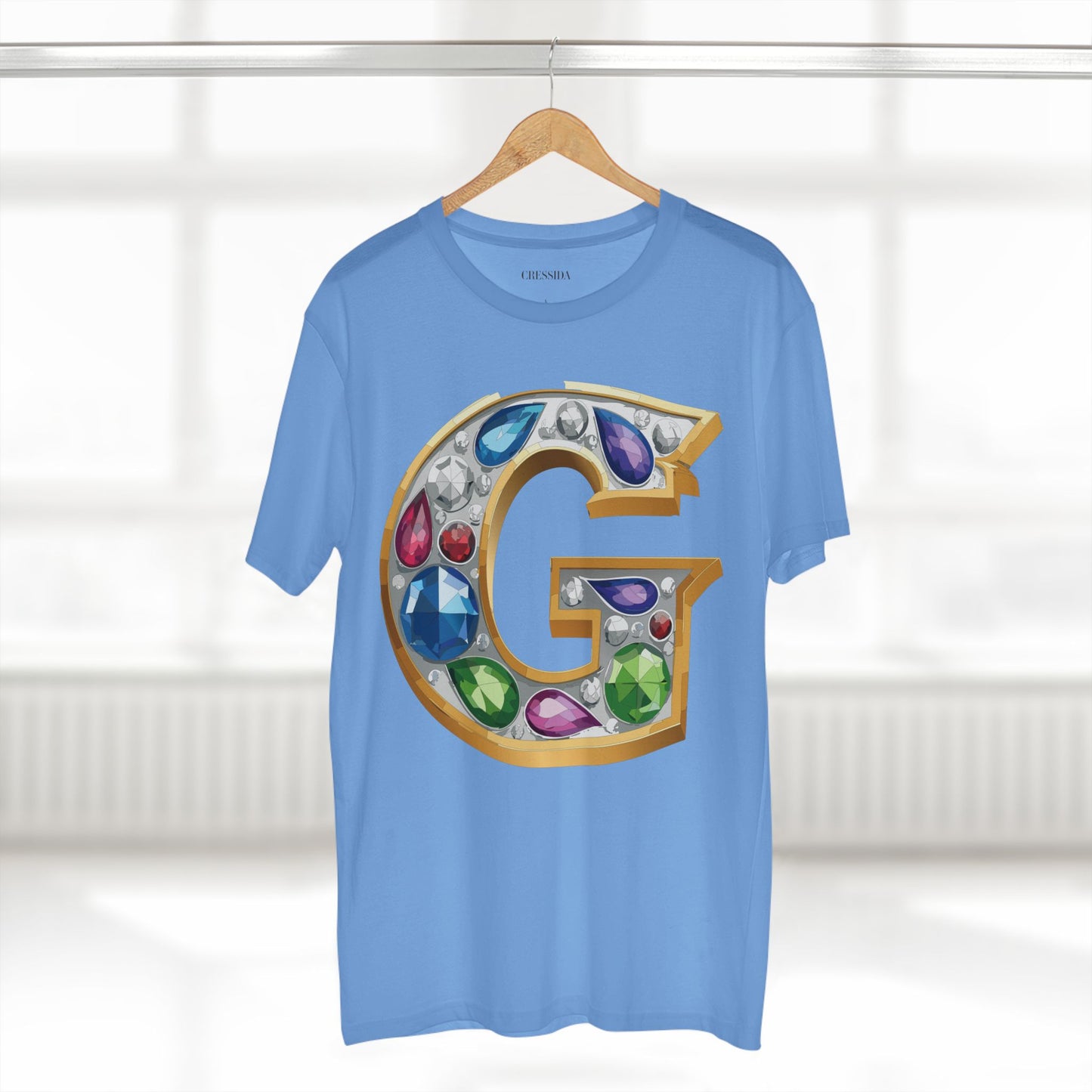 Letter Shirt, Shirt with Letters, Tee Shirt with Gold Letters