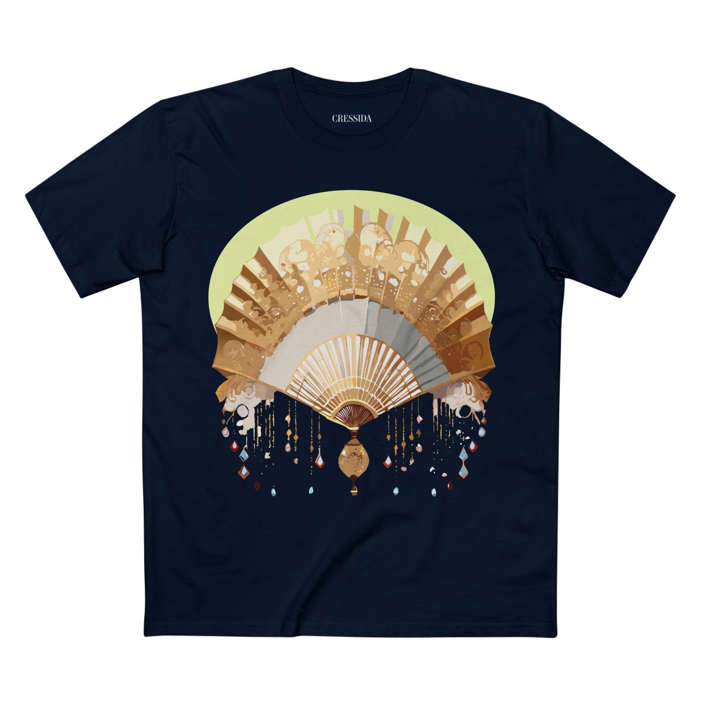 Fan shirt, Shirt with Fan, Tee Shirt with Antique Fan