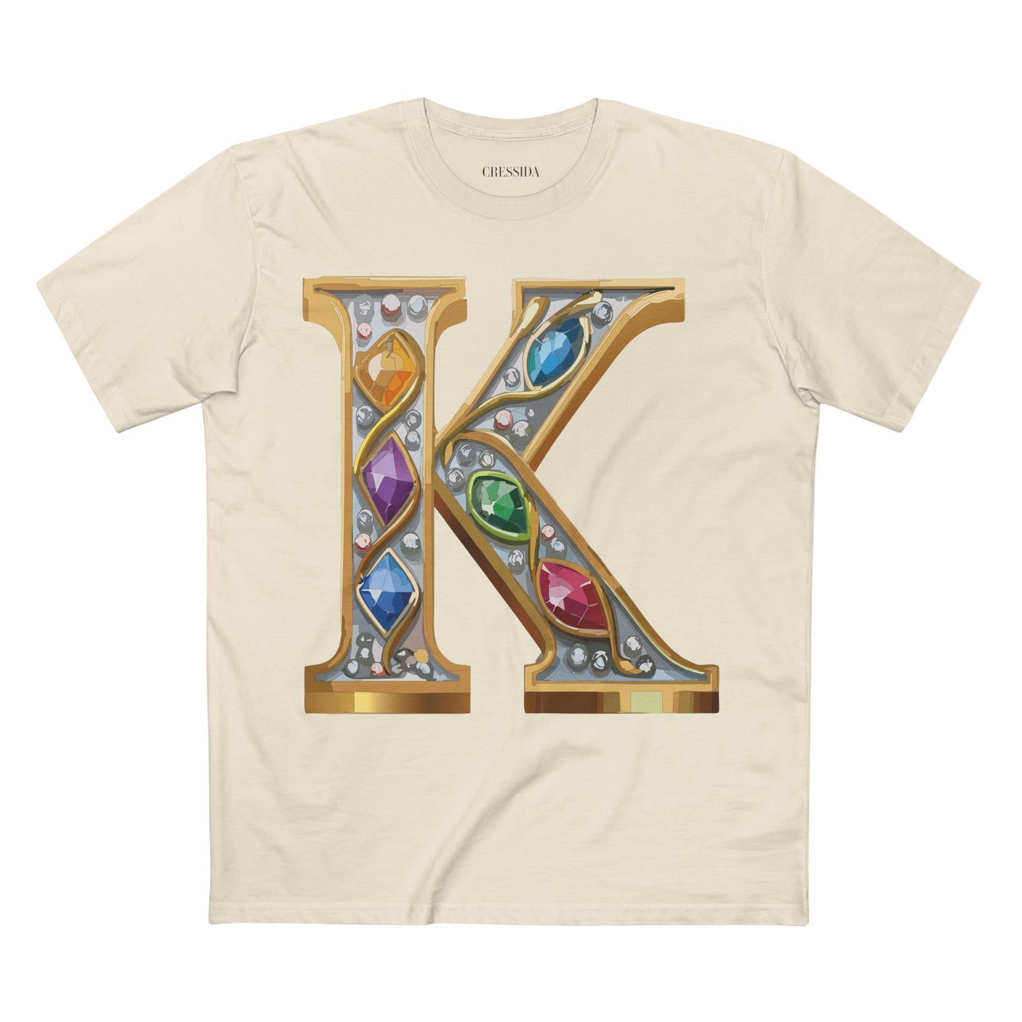 Letter Shirt, Shirt with Letters, Tee Shirt with Gold Letters