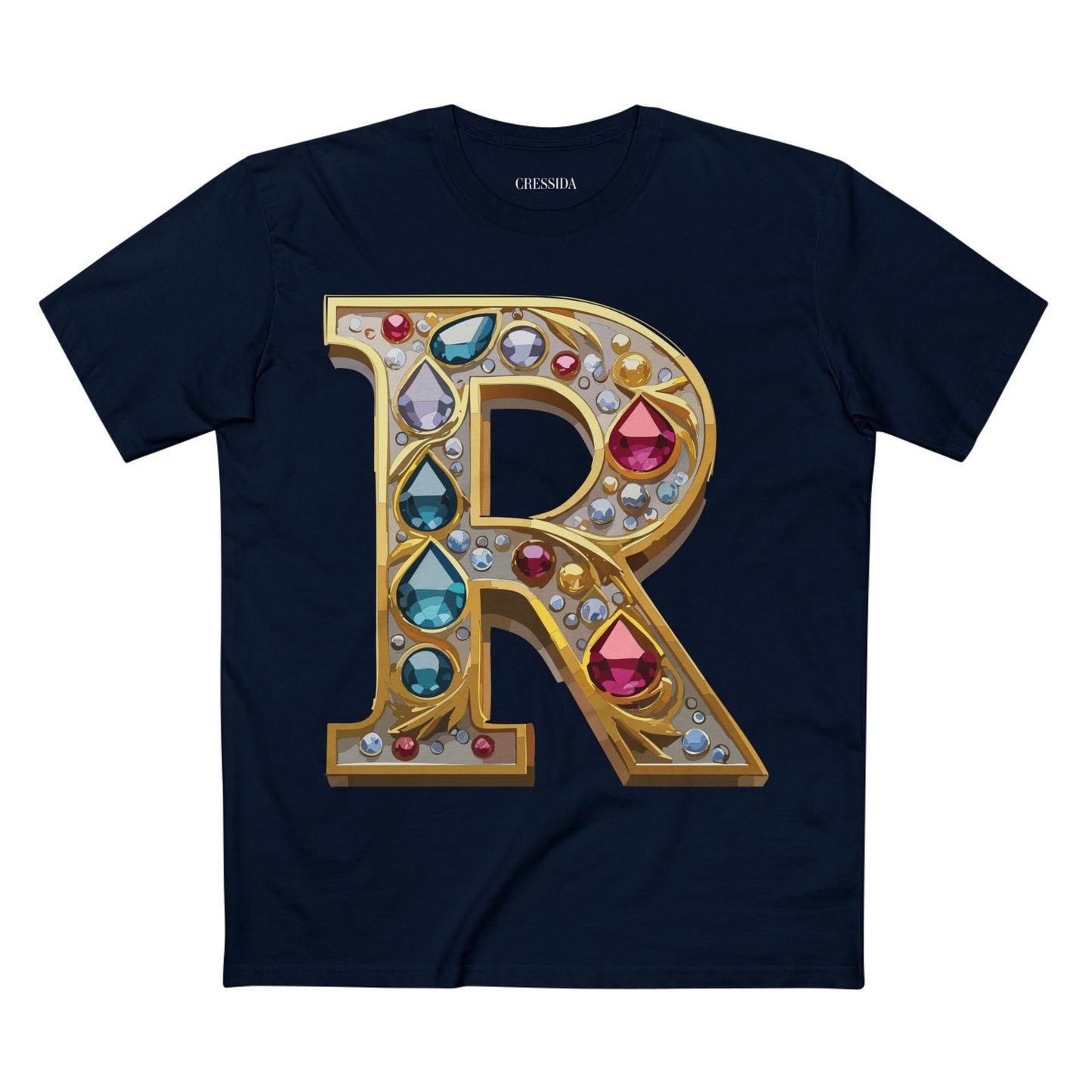 Letter Shirt, Shirt with Letters, Tee Shirt with Gold Letters