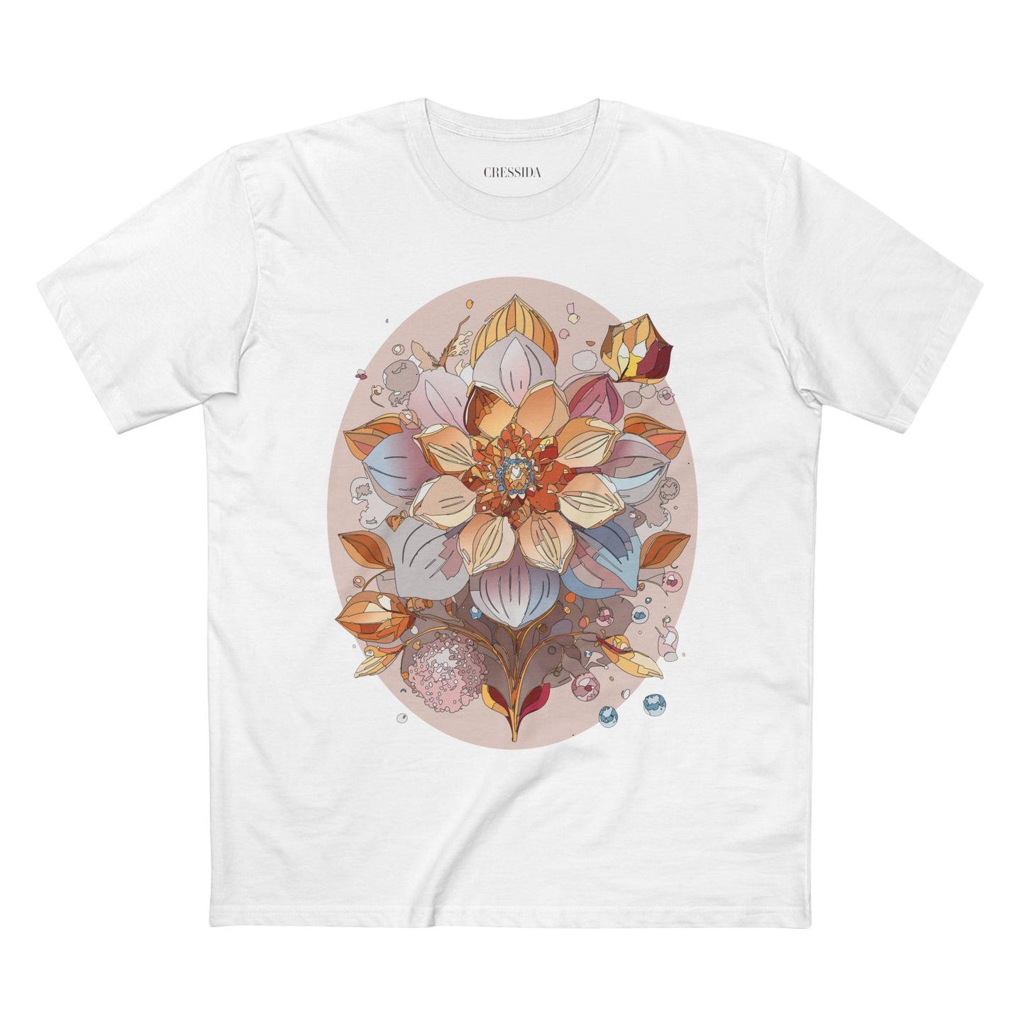 Floral Shirt, Shirt with Flower, Tee Shirt with Antique Flower