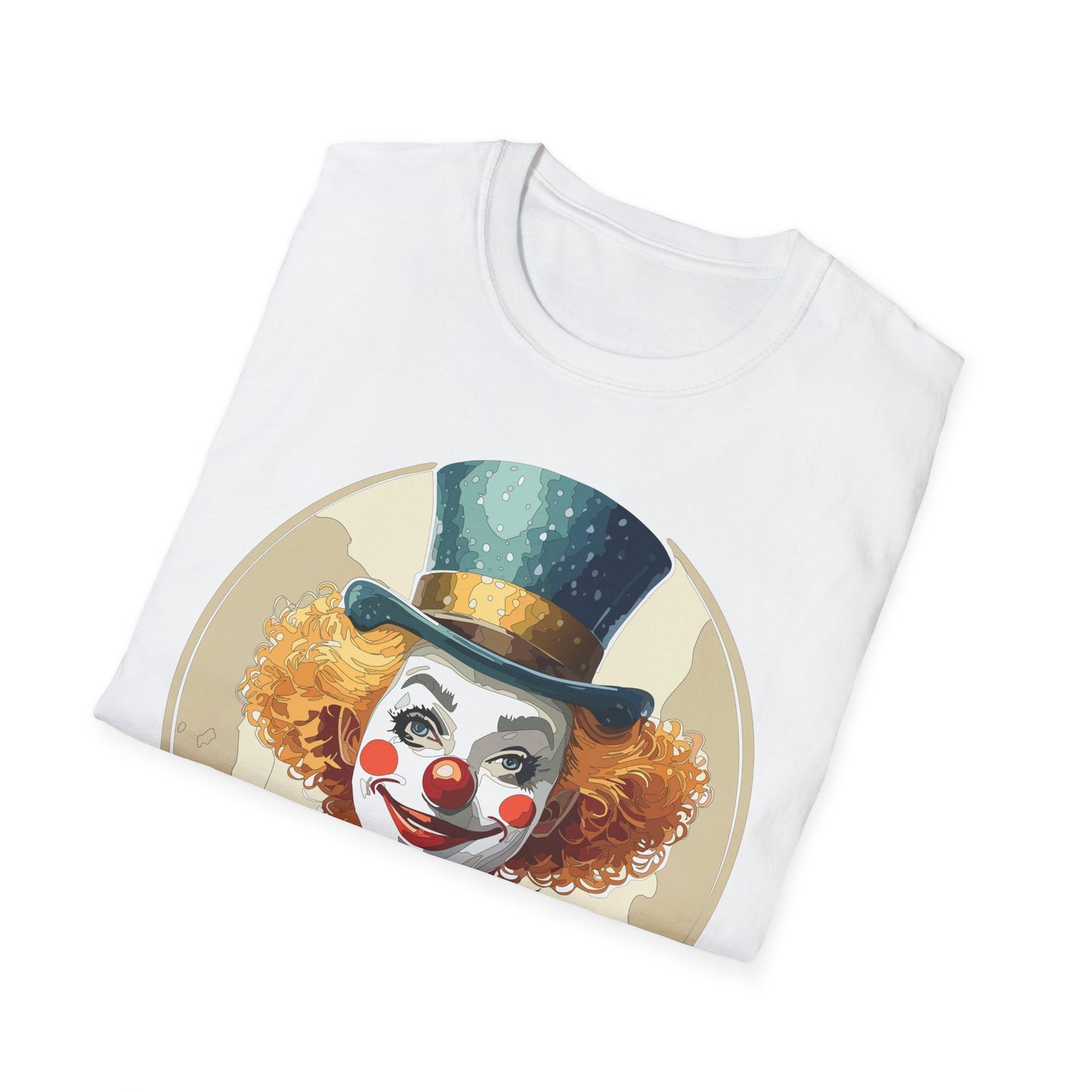 Clown Shirt, T Shirt with Clown, Funny Man Shirt, Tee Shirt with Funny Man, Circus Shirt, Shirt with Circus, Scary Man Shirt, Shirt with Scary Man