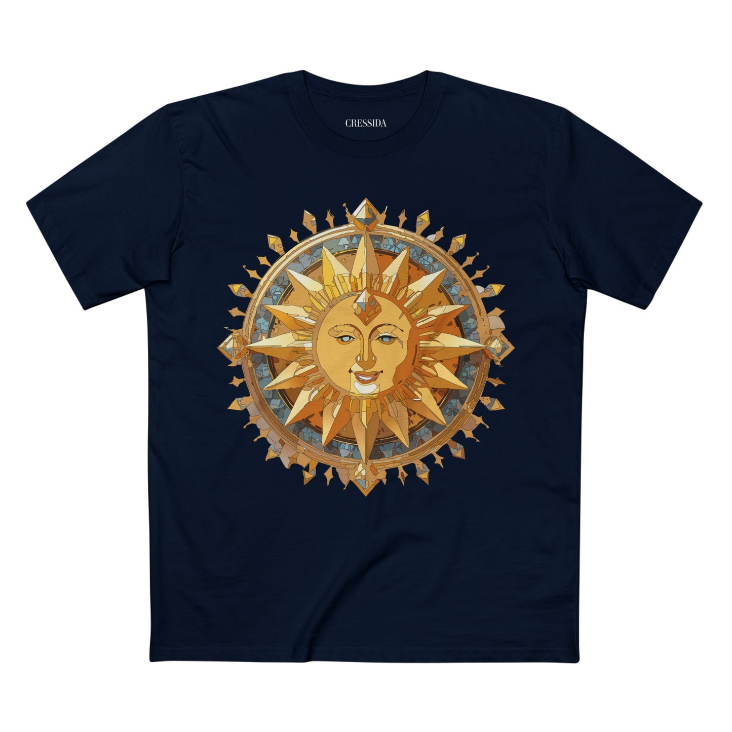 Sun Shirt, Shirt with Sun, Tee Shirt with Gold Sun