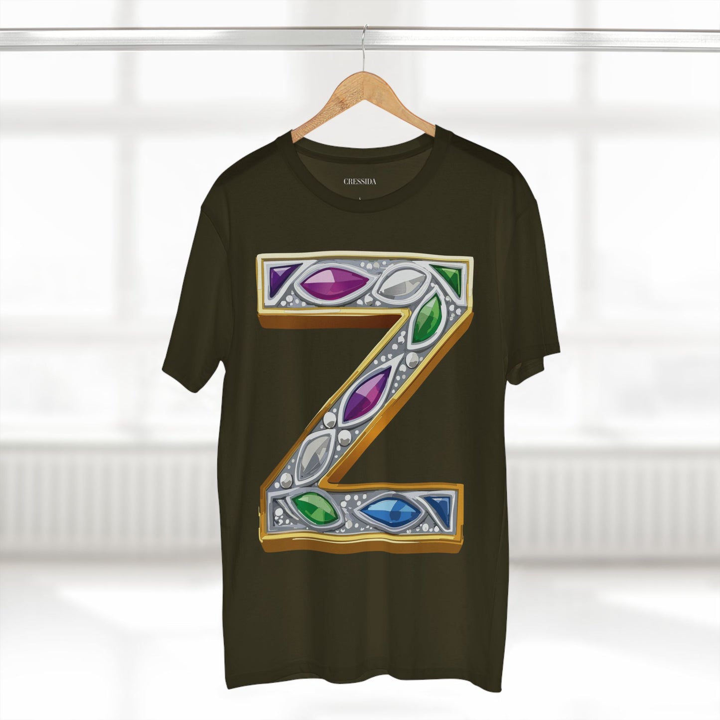 Letter Shirt, Shirt with Letters, Tee Shirt with Gold Letters