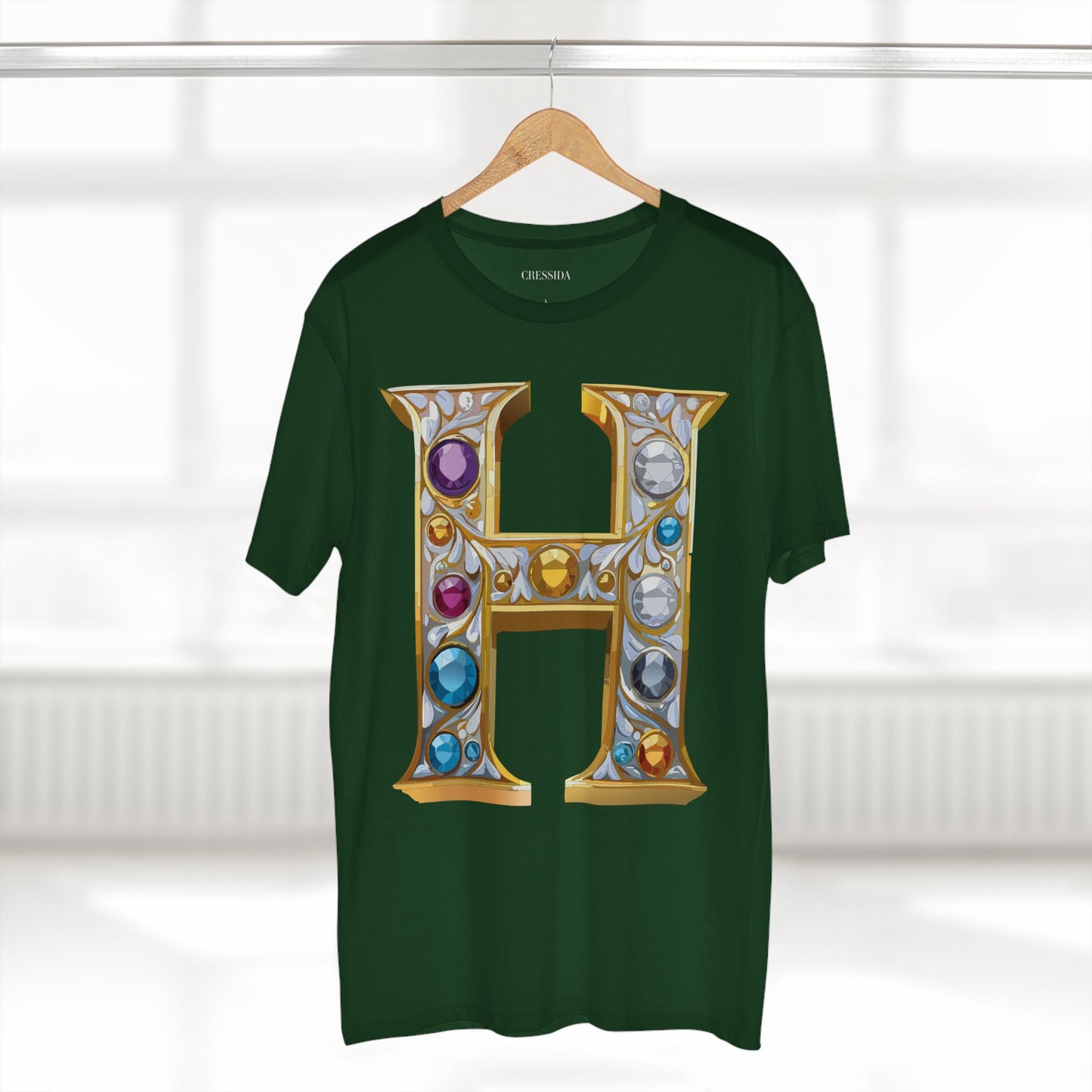 Letter Shirt, Shirt with Letters, Tee Shirt with Gold Letters