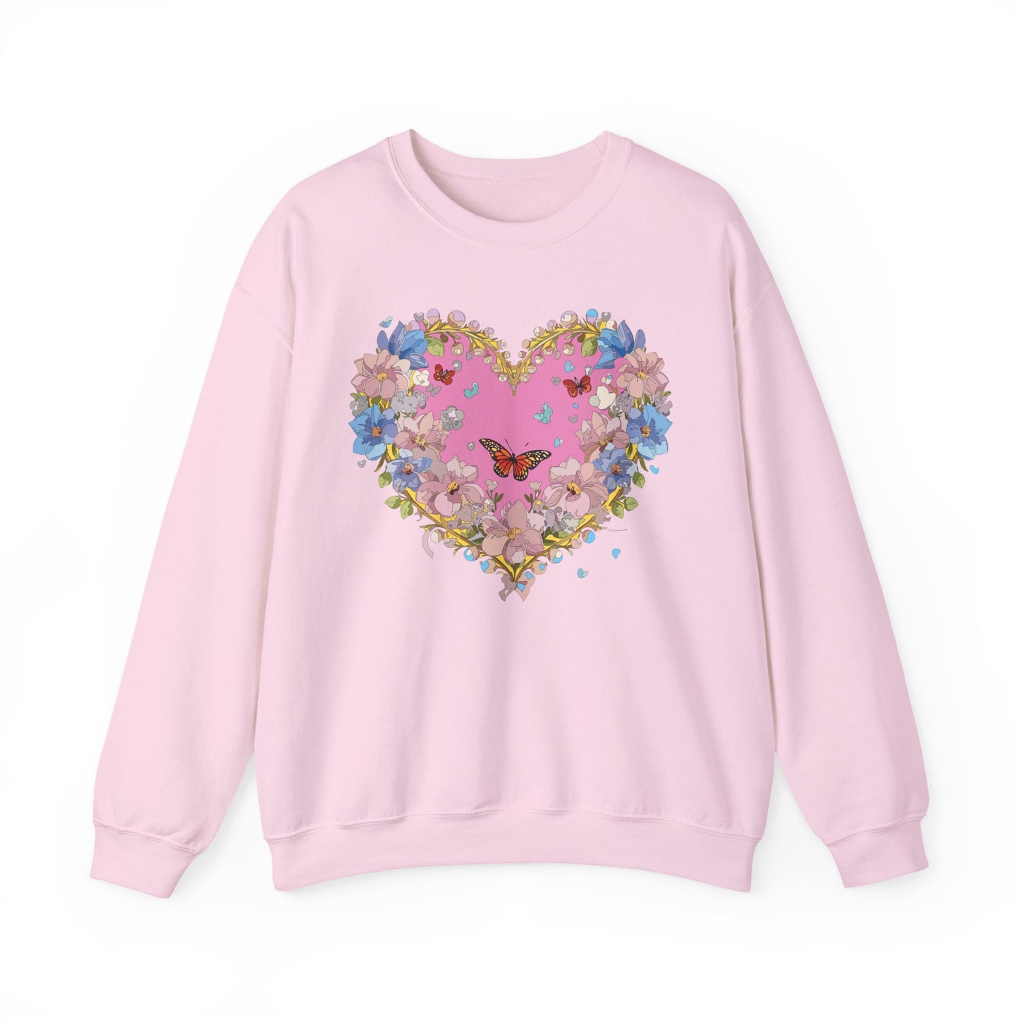Floral Heart Sweatshirt, Floral Love Sweatshirt, Valentine's Day Sweatshirt, Heart Floral Sweatshirt