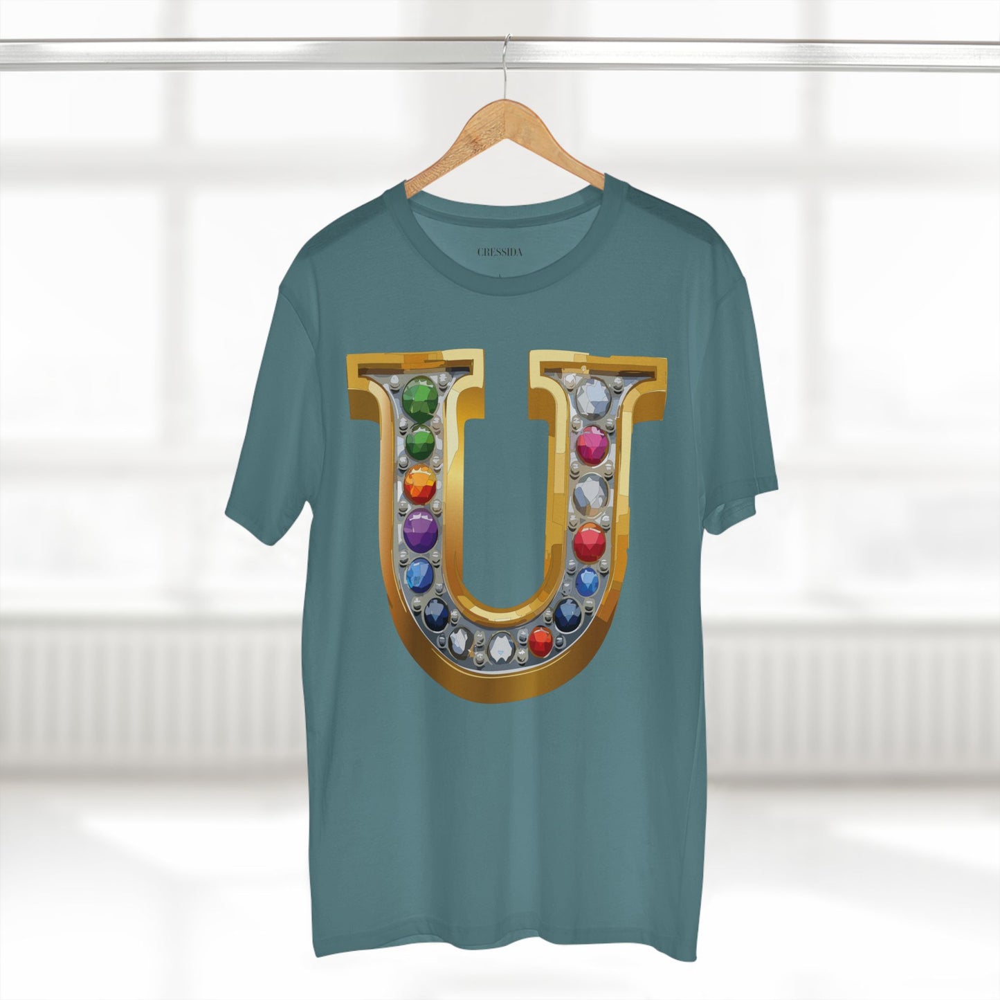 Letter Shirt, Shirt with Letters, Tee Shirt with Gold Letters