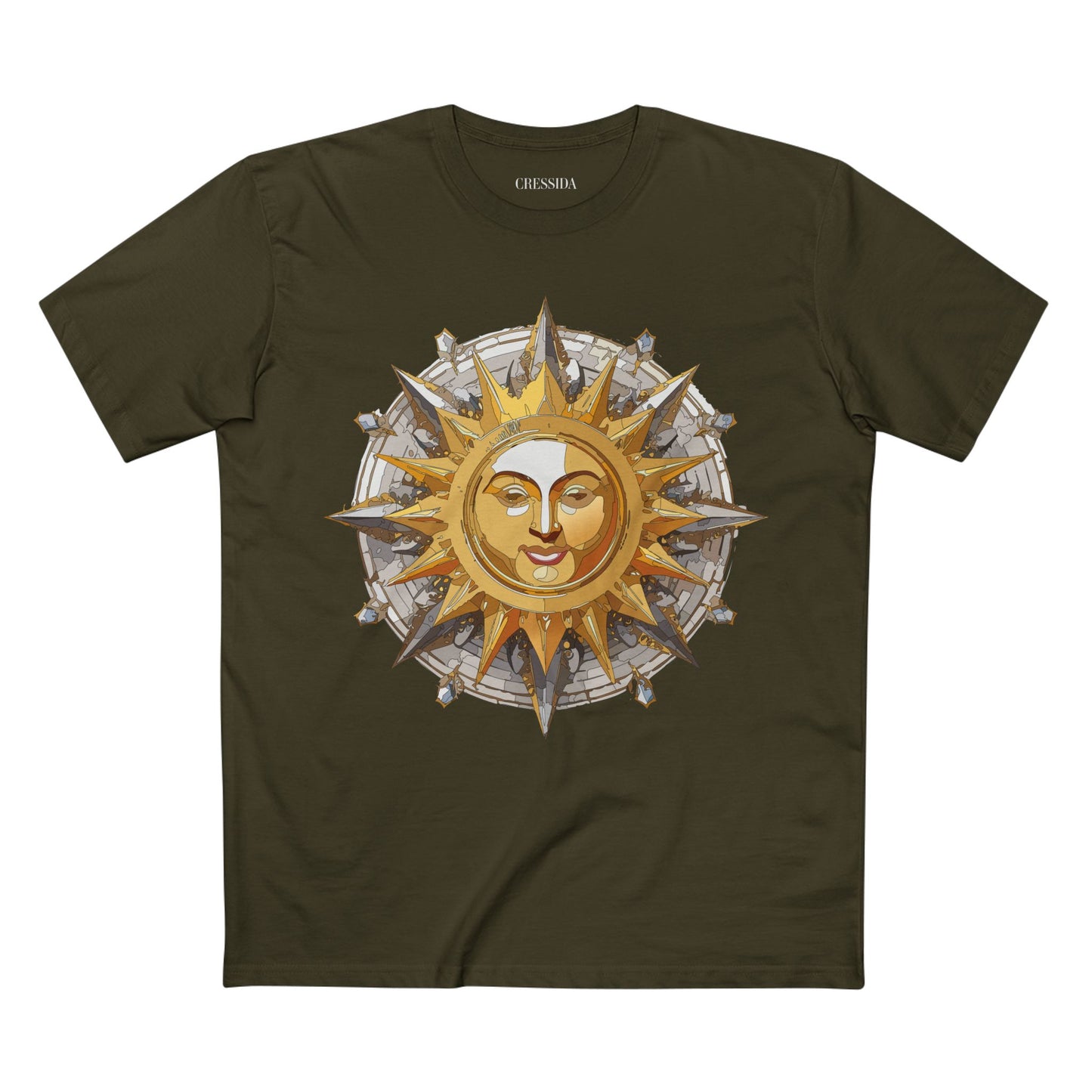 Sun Shirt, Shirt with Sun, Tee Shirt with Gold Sun