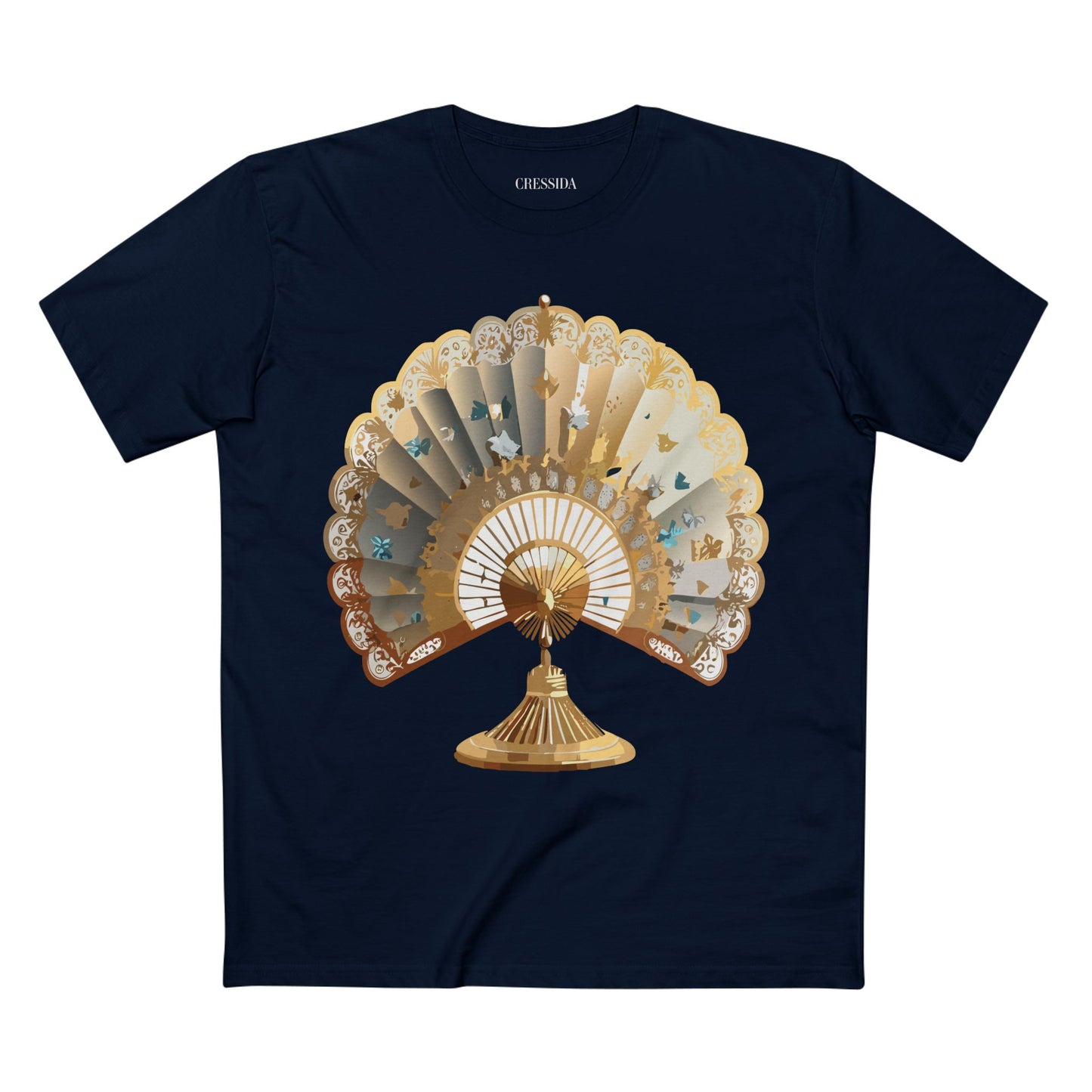Fan shirt, Shirt with Fan, Tee Shirt with Antique Fan