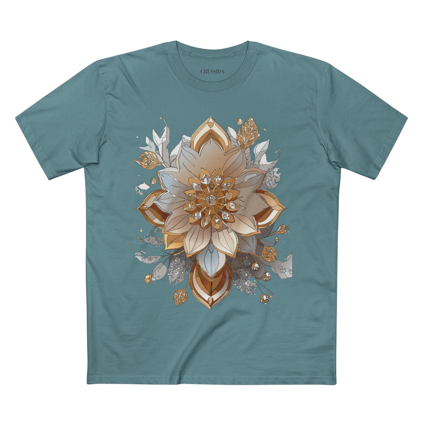 Floral Shirt, Shirt with Flower, Tee Shirt with Antique Flower