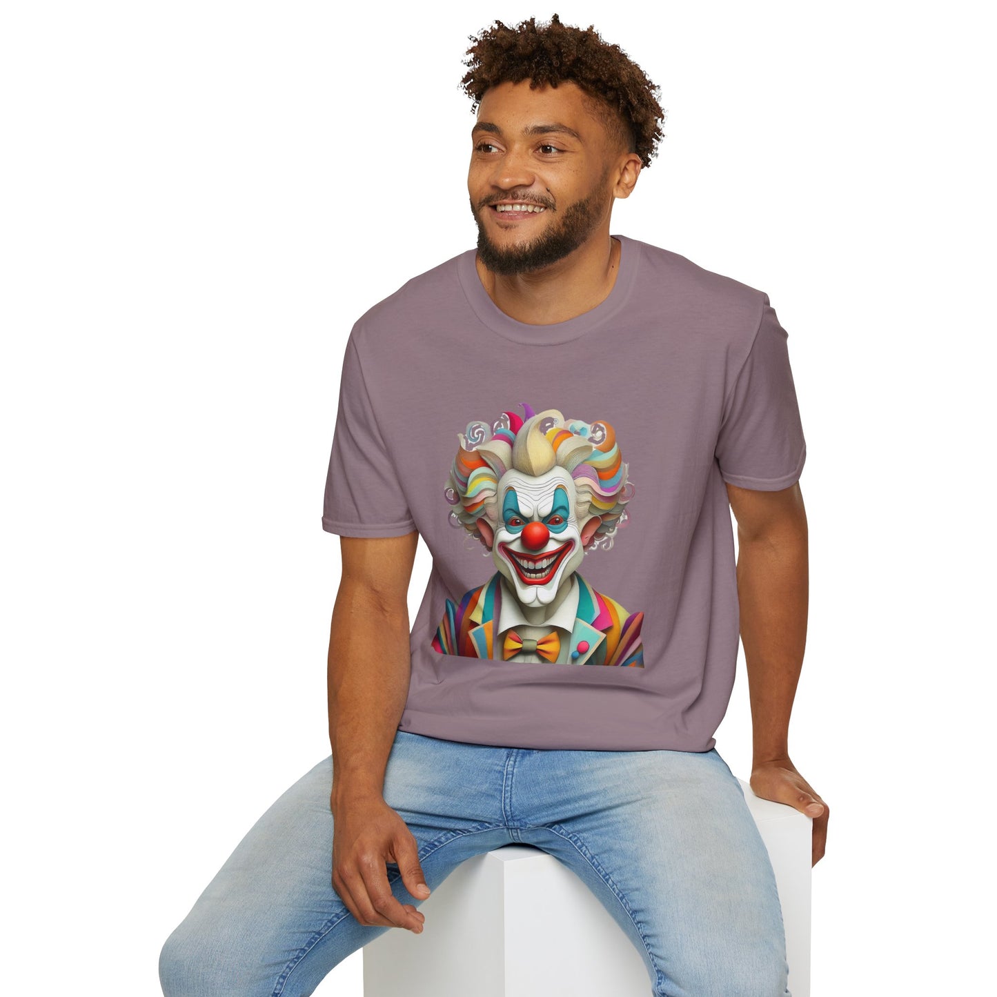 Clown Shirt, T Shirt with Clown, Funny Man Shirt, Tee Shirt with Funny Man, Circus Shirt, Shirt with Circus, Scary Man Shirt, Shirt with Scary Man