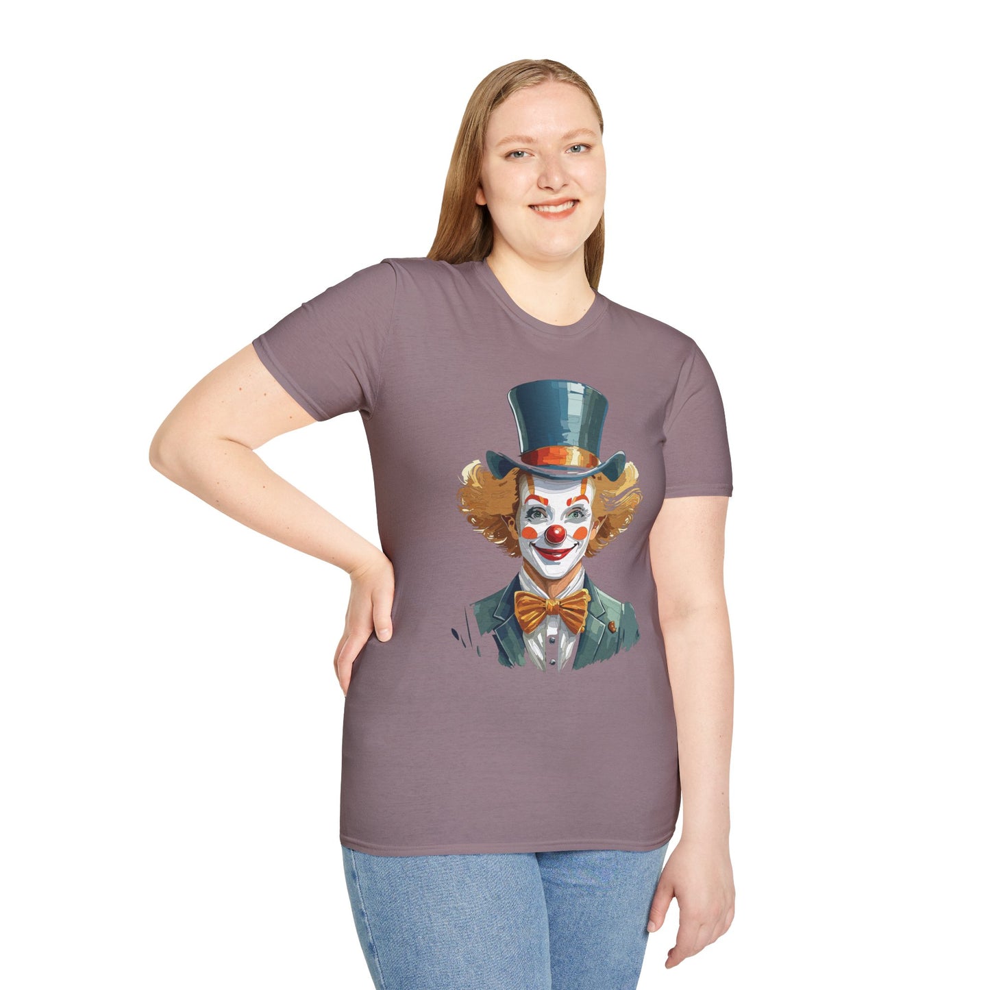 Clown Shirt, T Shirt with Clown, Funny Man Shirt, Tee Shirt with Funny Man, Circus Shirt, Shirt with Circus, Scary Man Shirt, Shirt with Scary Man