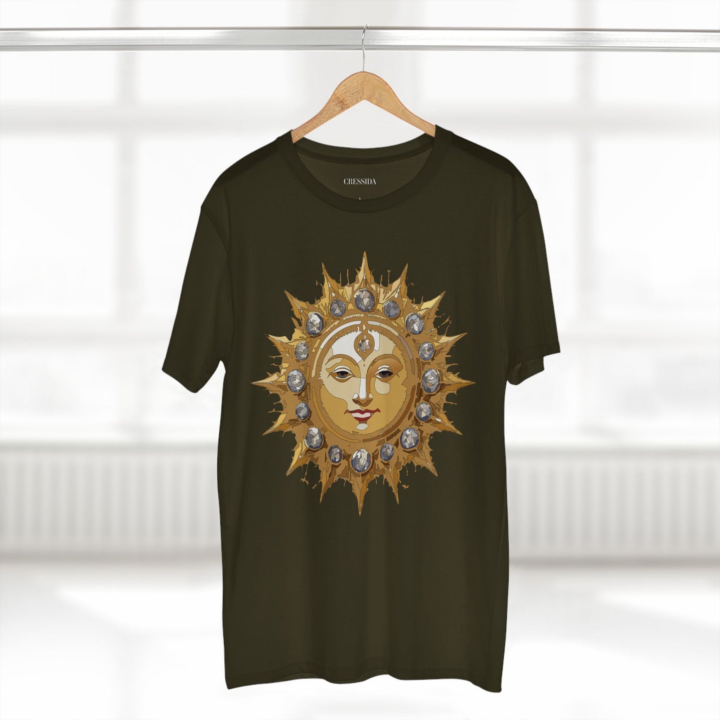 Sun Shirt, Shirt with Sun, Tee Shirt with Gold Sun
