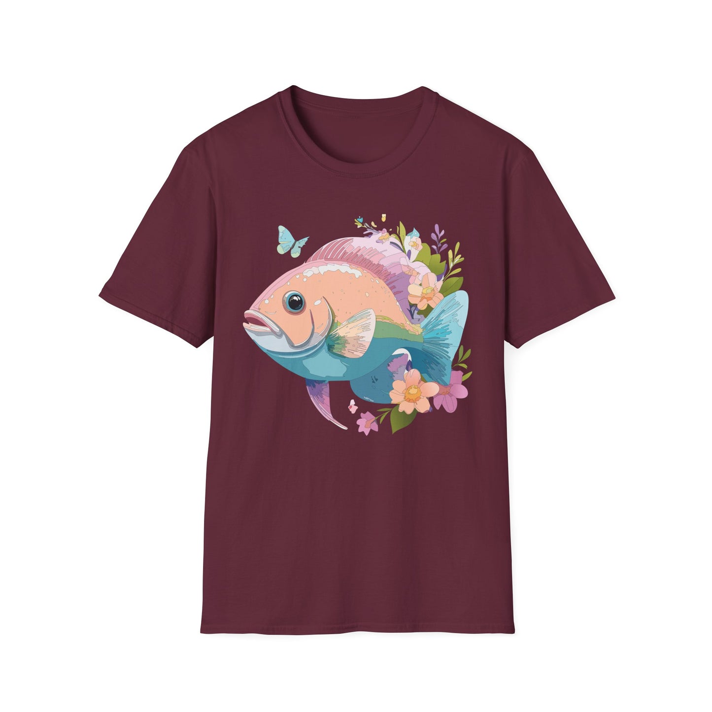 Fish Art Design Shirt, T Shirt with Fish, Graphic Shirt, Tee Shirt with Graphic Design, Shirt with Fish Graphic Art