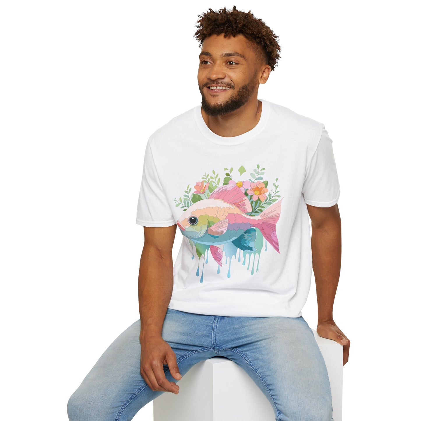 Fish Art Design Shirt, T Shirt with Fish, Graphic Shirt, Tee Shirt with Graphic Design, Shirt with Fish Graphic Art