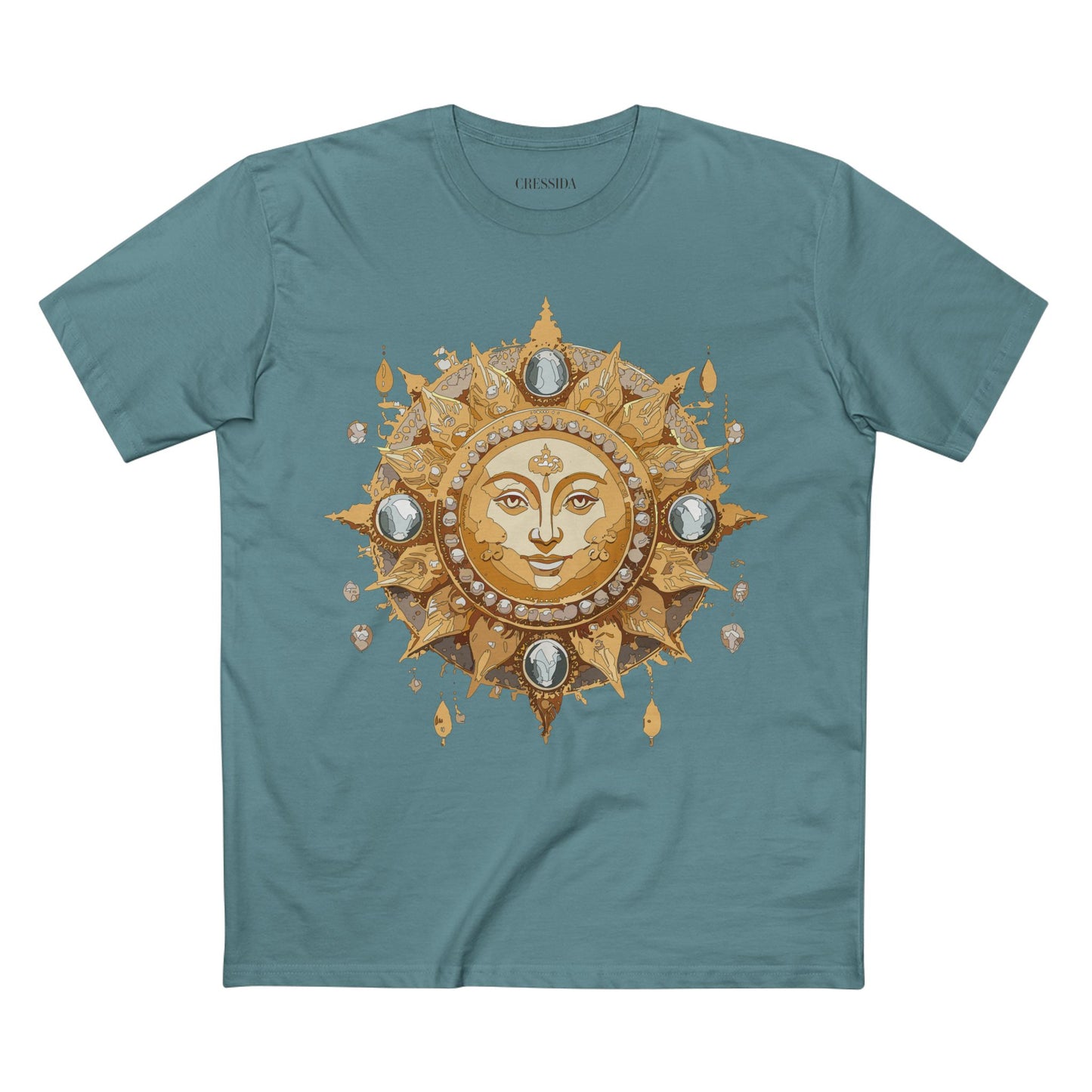 Sun Shirt, Shirt with Sun, Tee Shirt with Gold Sun