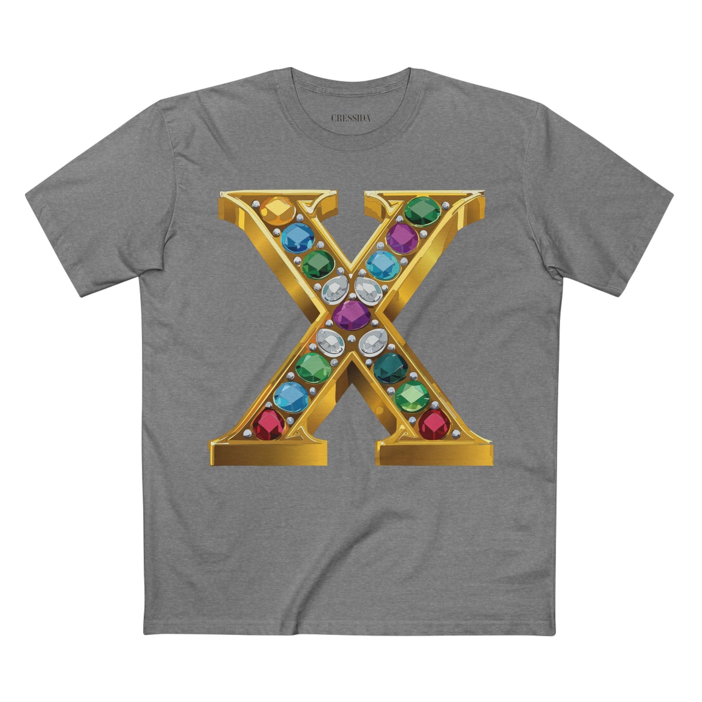 Letter Shirt, Shirt with Letters, Tee Shirt with Gold Letters