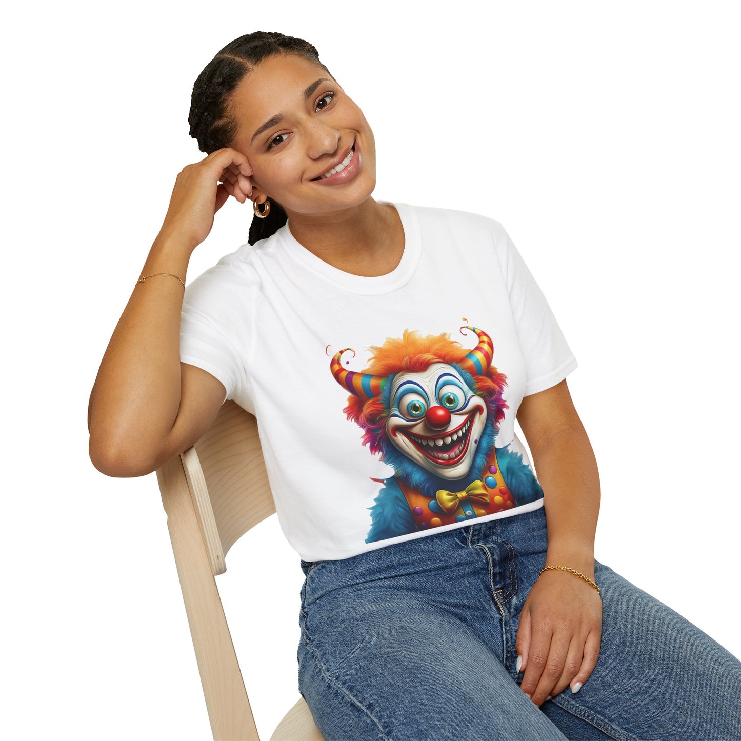 Clown Shirt, T Shirt with Clown, Funny Man Shirt, Tee Shirt with Funny Man, Circus Shirt, Shirt with Circus, Scary Man Shirt, Shirt with Scary Man