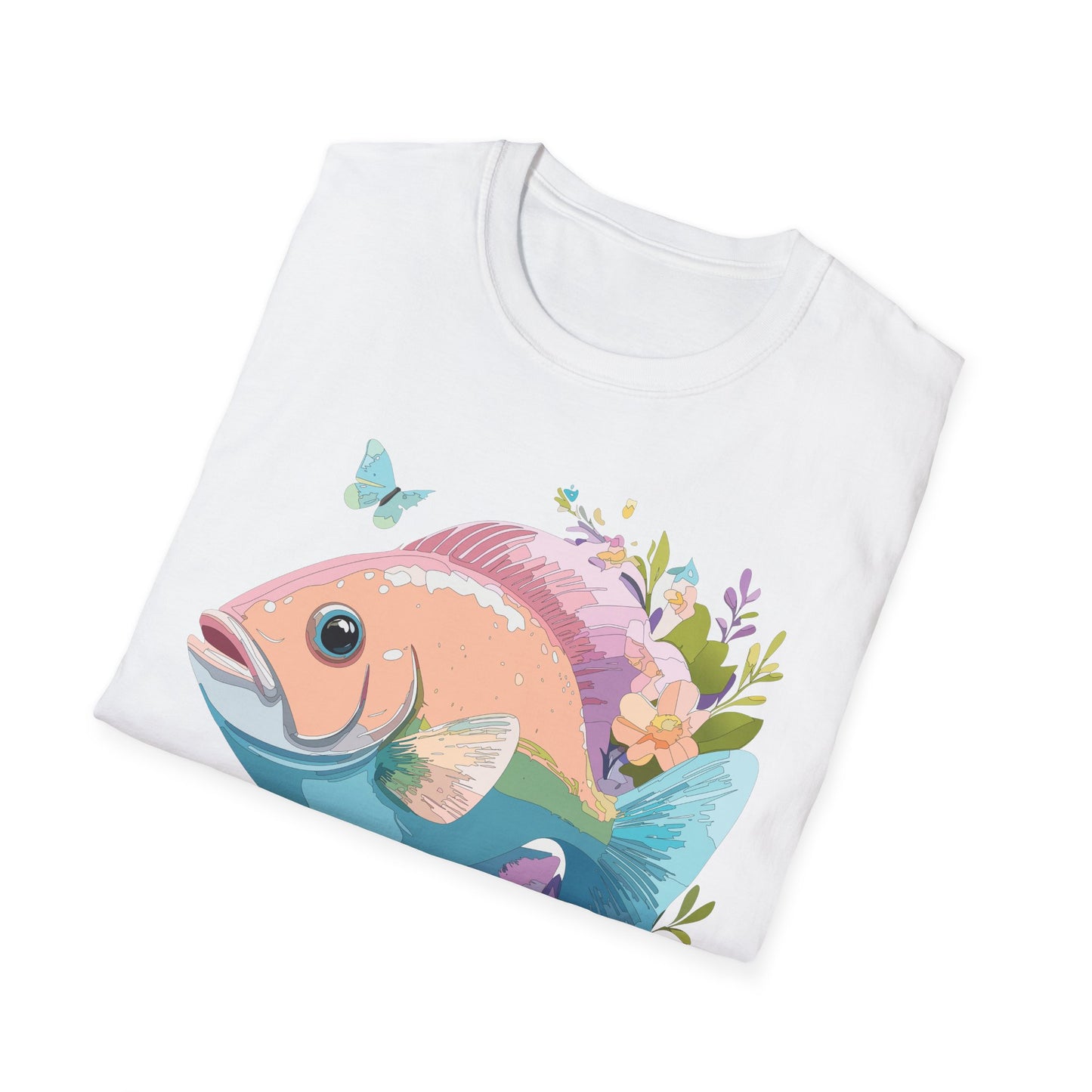 Fish Art Design Shirt, T Shirt with Fish, Graphic Shirt, Tee Shirt with Graphic Design, Shirt with Fish Graphic Art