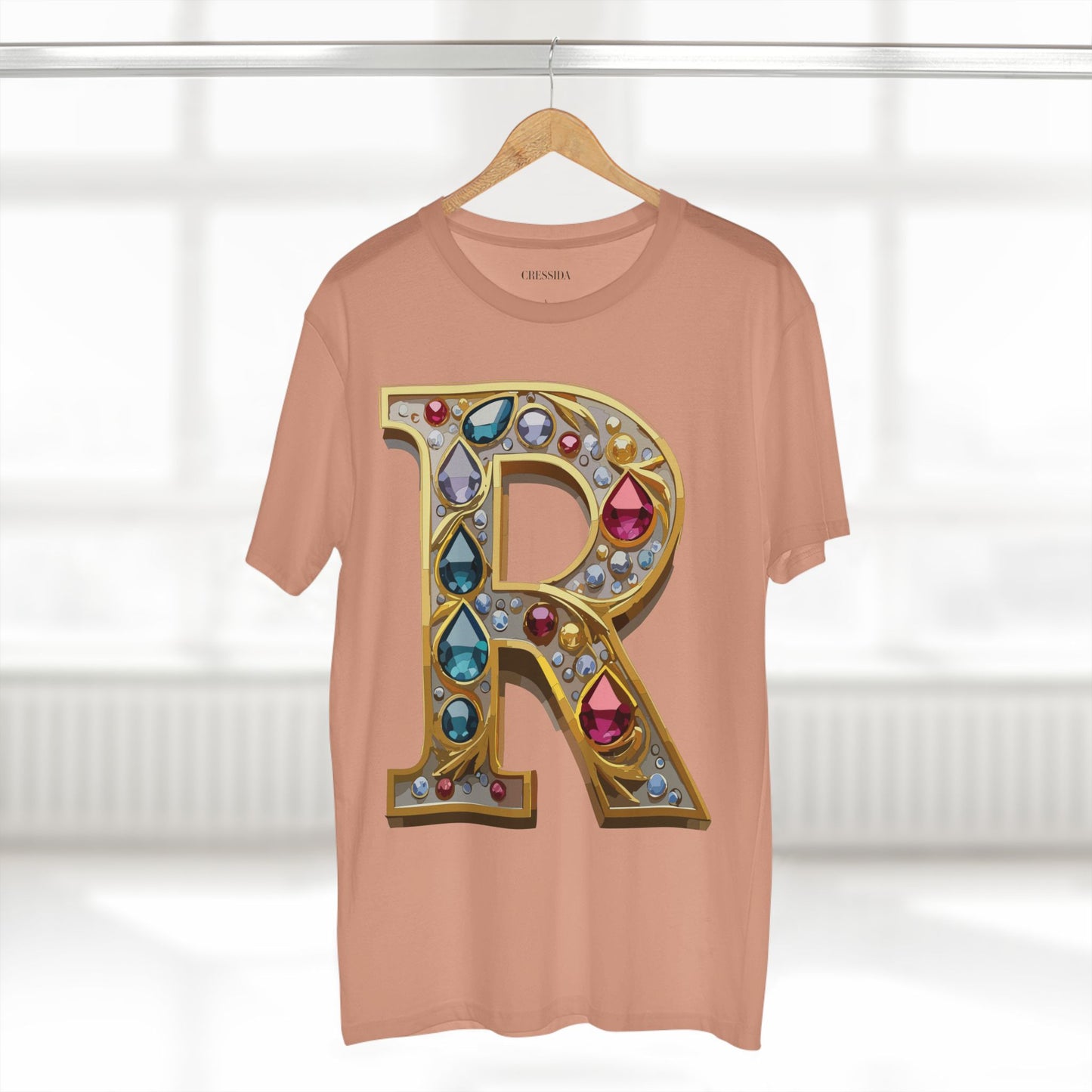 Letter Shirt, Shirt with Letters, Tee Shirt with Gold Letters