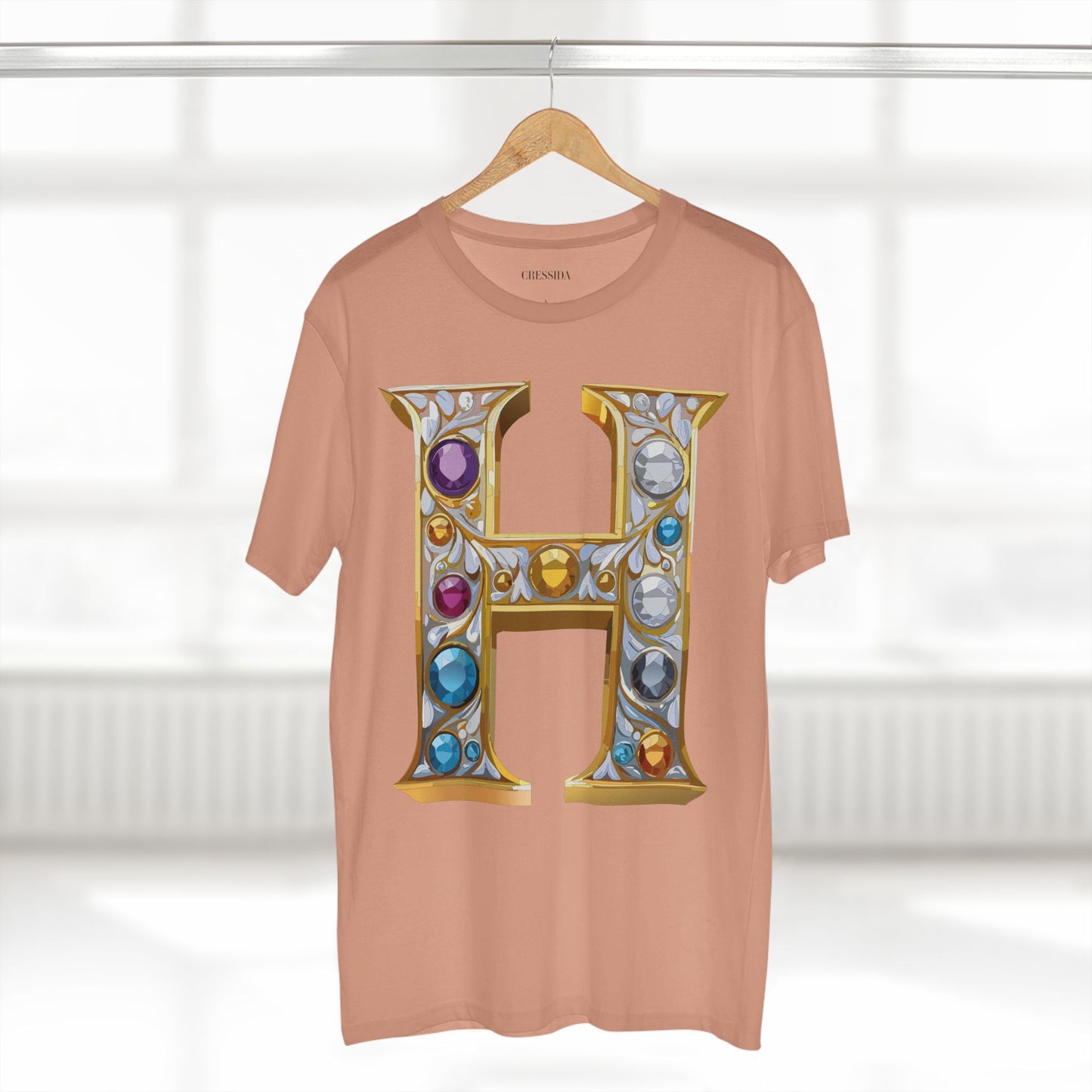 Letter Shirt, Shirt with Letters, Tee Shirt with Gold Letters