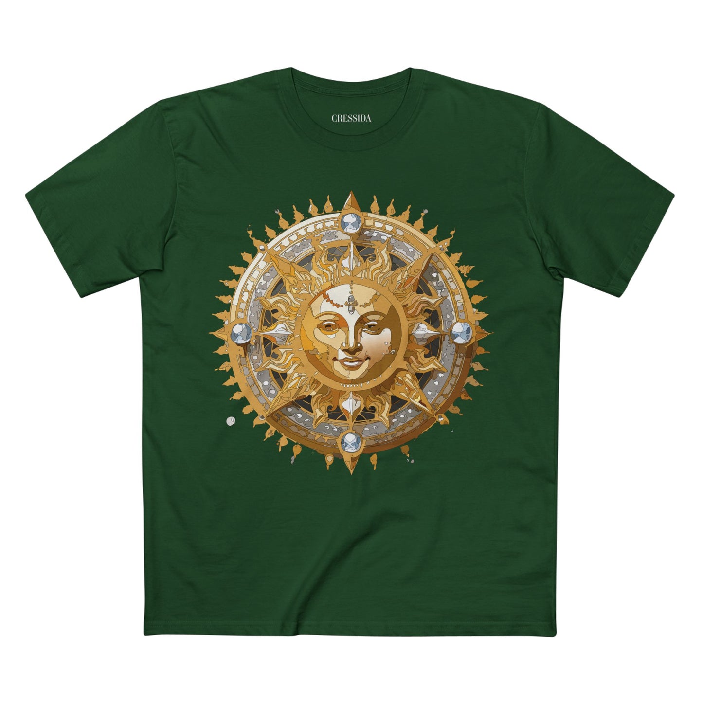 Sun Shirt, Shirt with Sun, Tee Shirt with Gold Sun