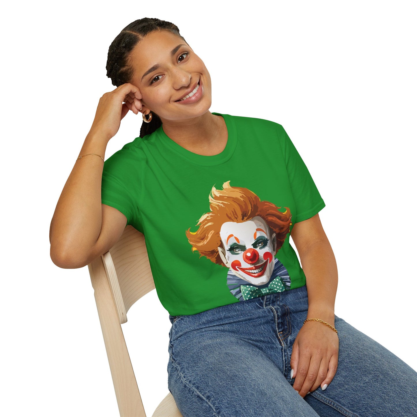 Clown Shirt, T Shirt with Clown, Funny Man Shirt, Tee Shirt with Funny Man, Circus Shirt, Shirt with Circus, Scary Man Shirt, Shirt with Scary Man