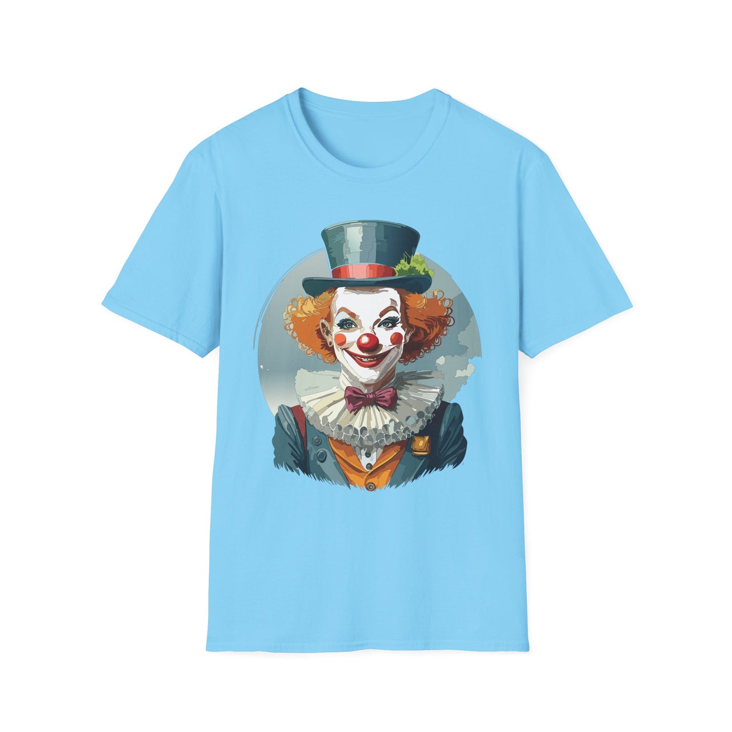 Clown Shirt, T Shirt with Clown, Funny Man Shirt, Tee Shirt with Funny Man, Circus Shirt, Shirt with Circus, Scary Man Shirt, Shirt with Scary Man